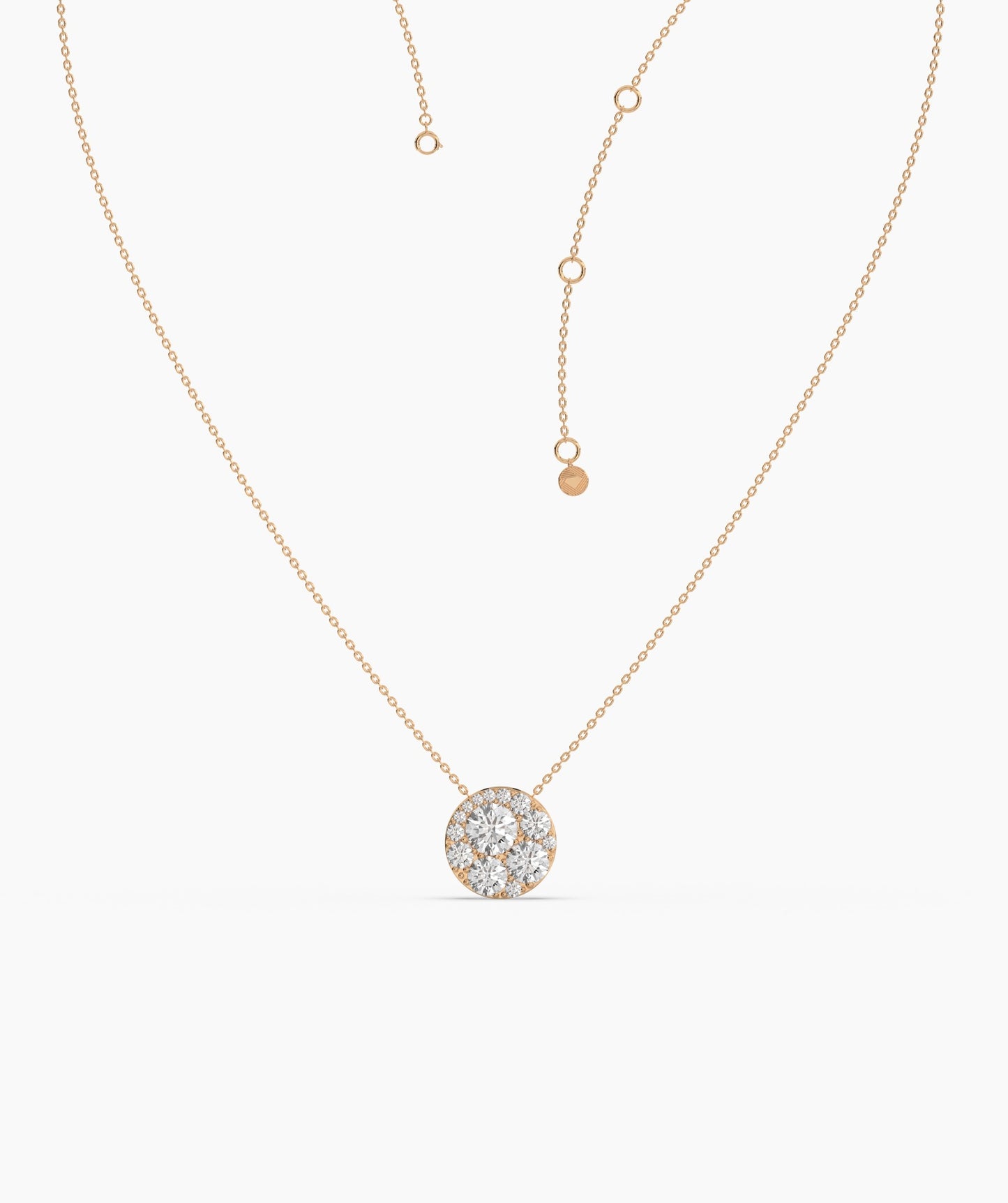 Luminous Diamond Halo Pendant