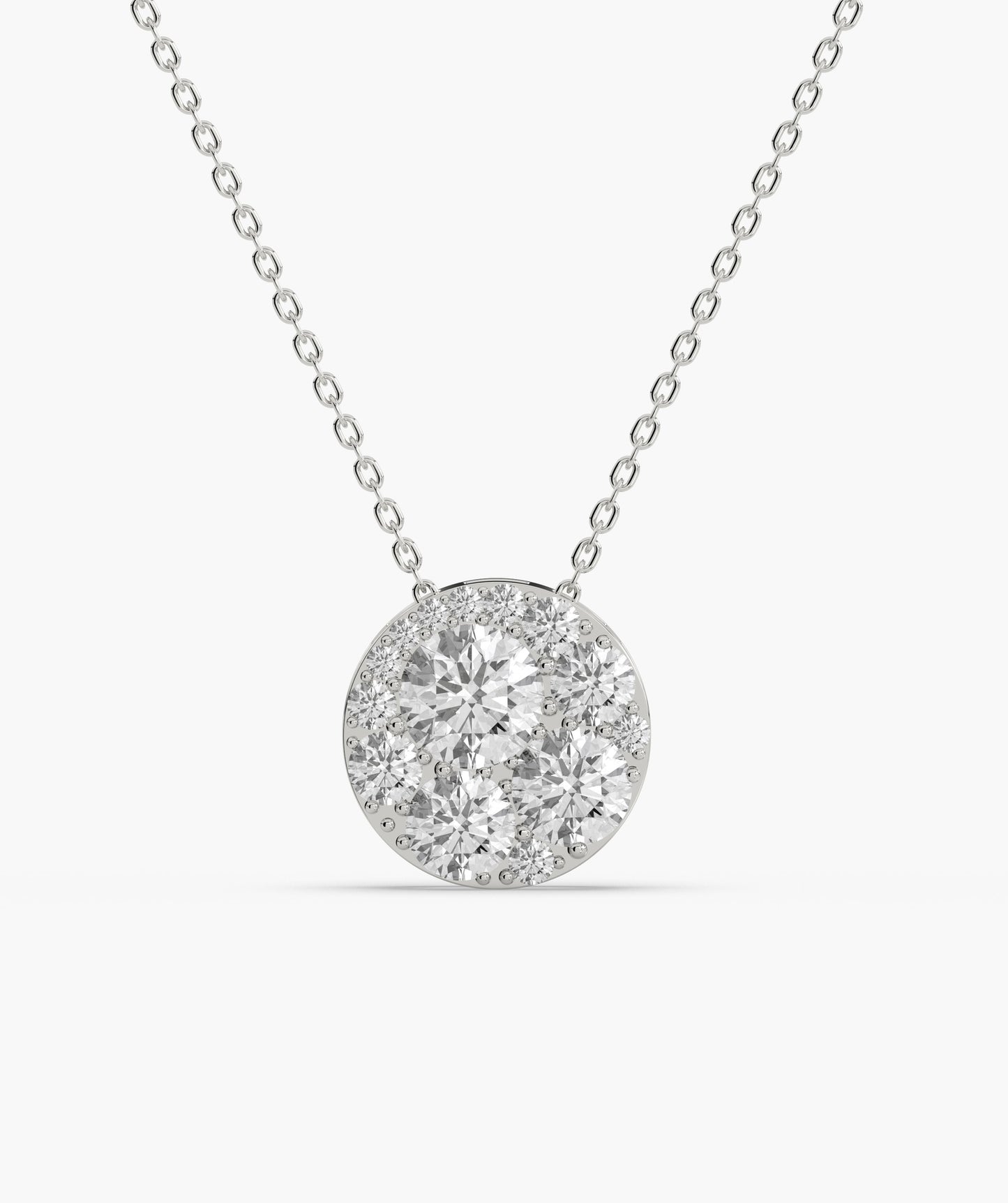 Luminous Diamond Halo Pendant