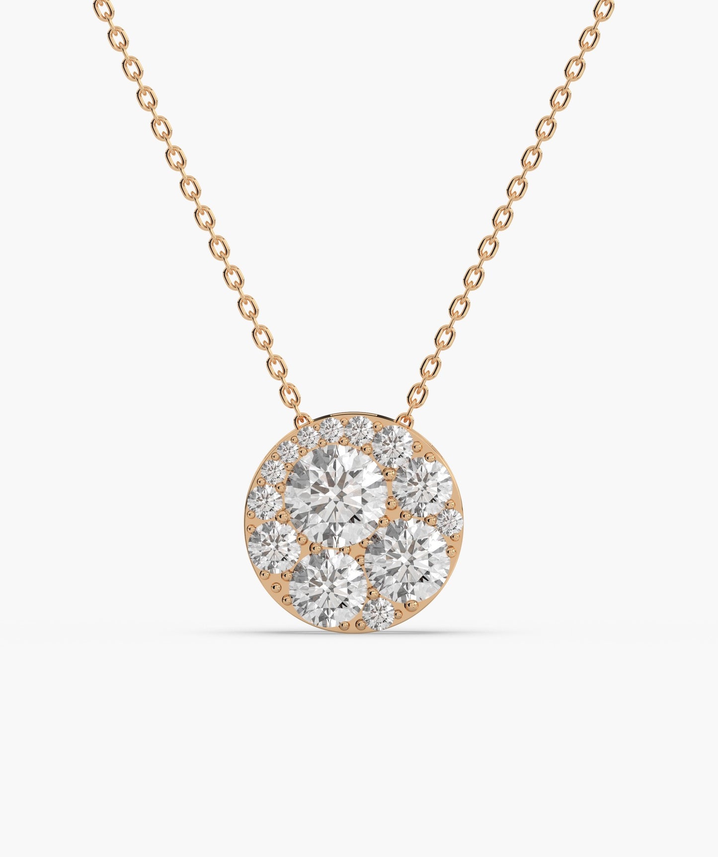 Luminous Diamond Halo Pendant