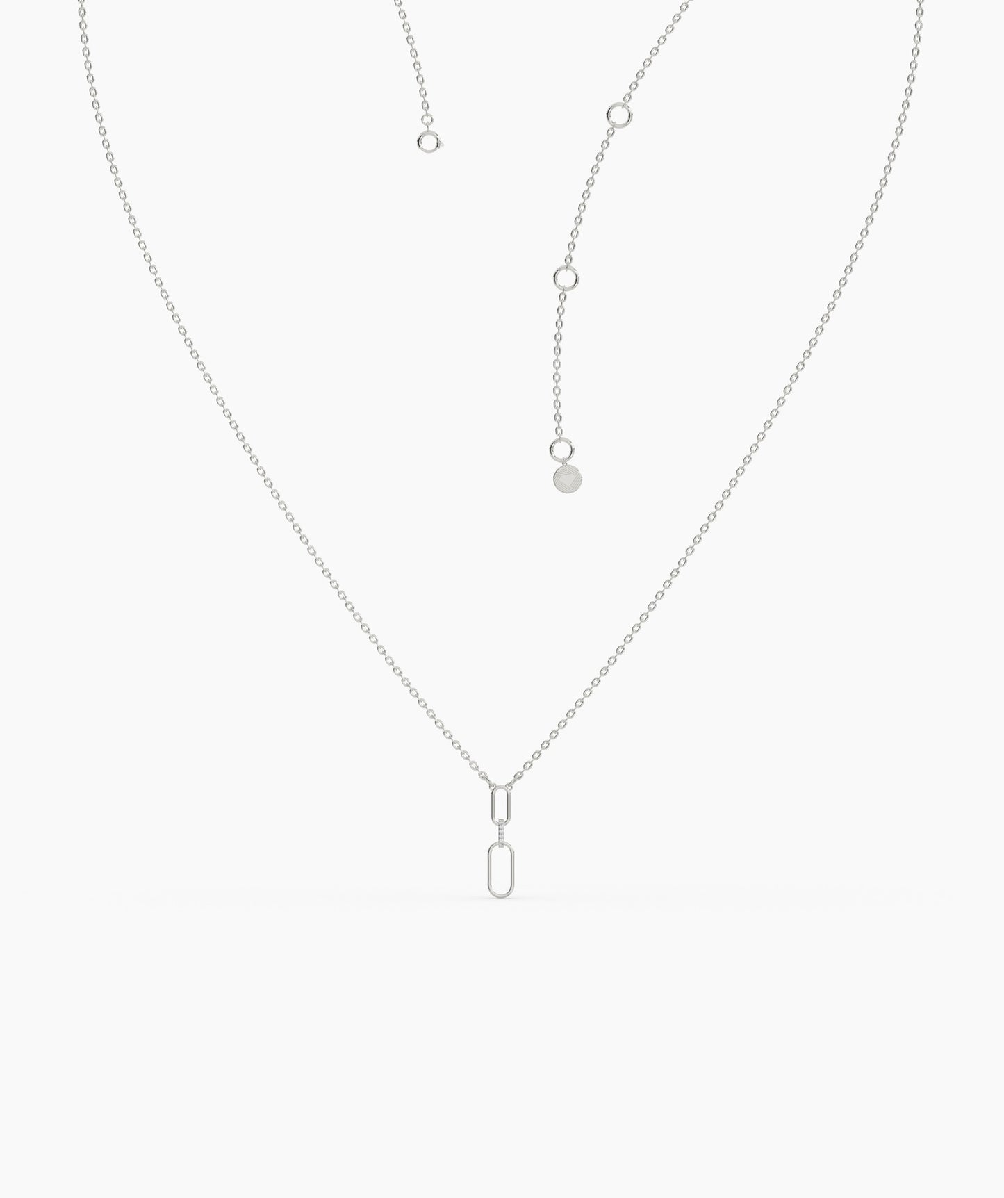 Modern Link Diamond Pendant