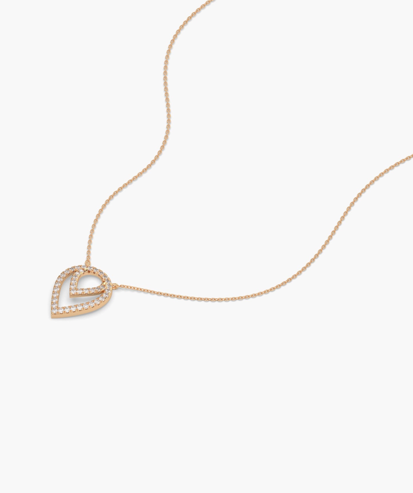 14K Gold Diamond Dewdrop Necklace