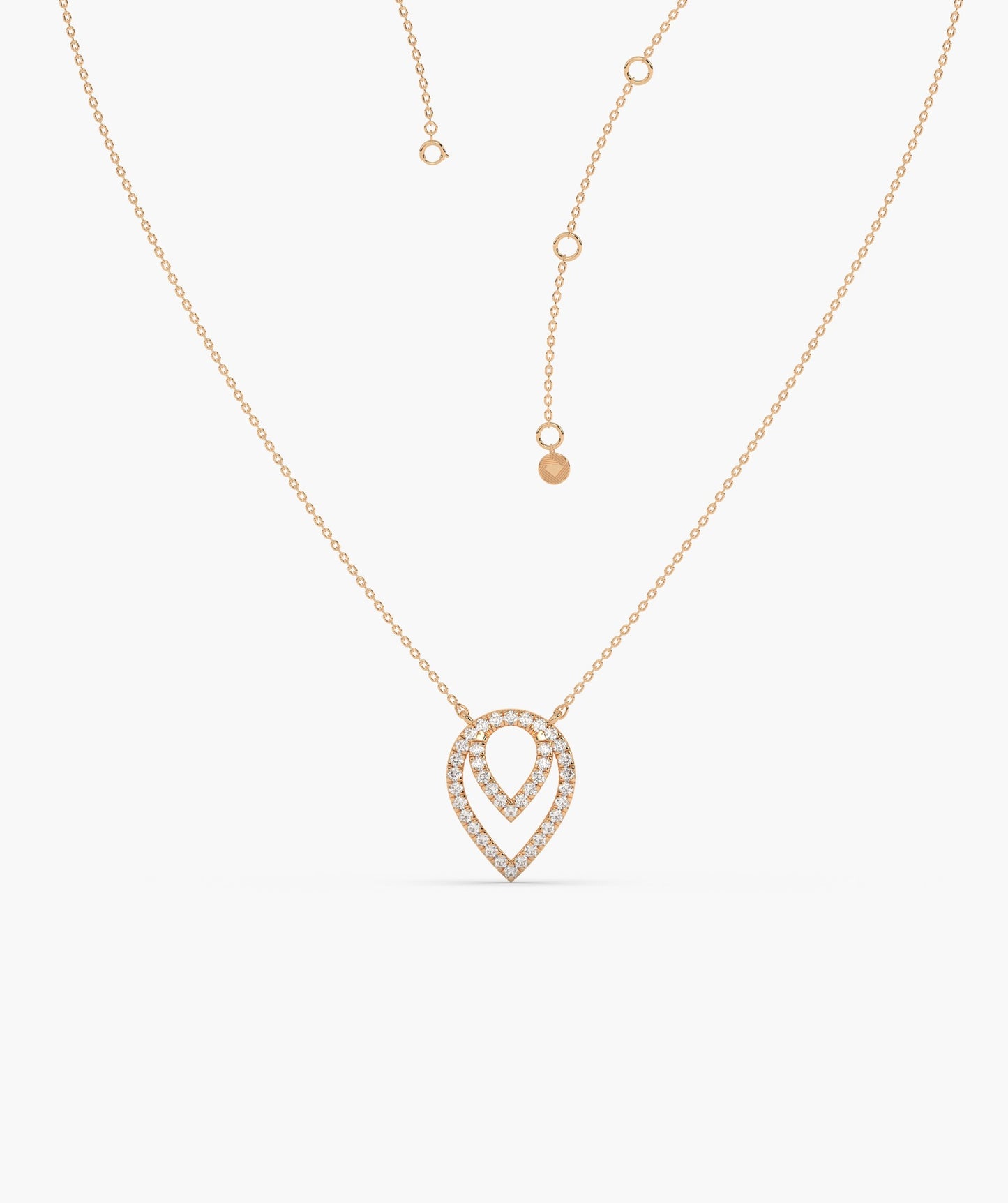 14K Gold Diamond Dewdrop Necklace