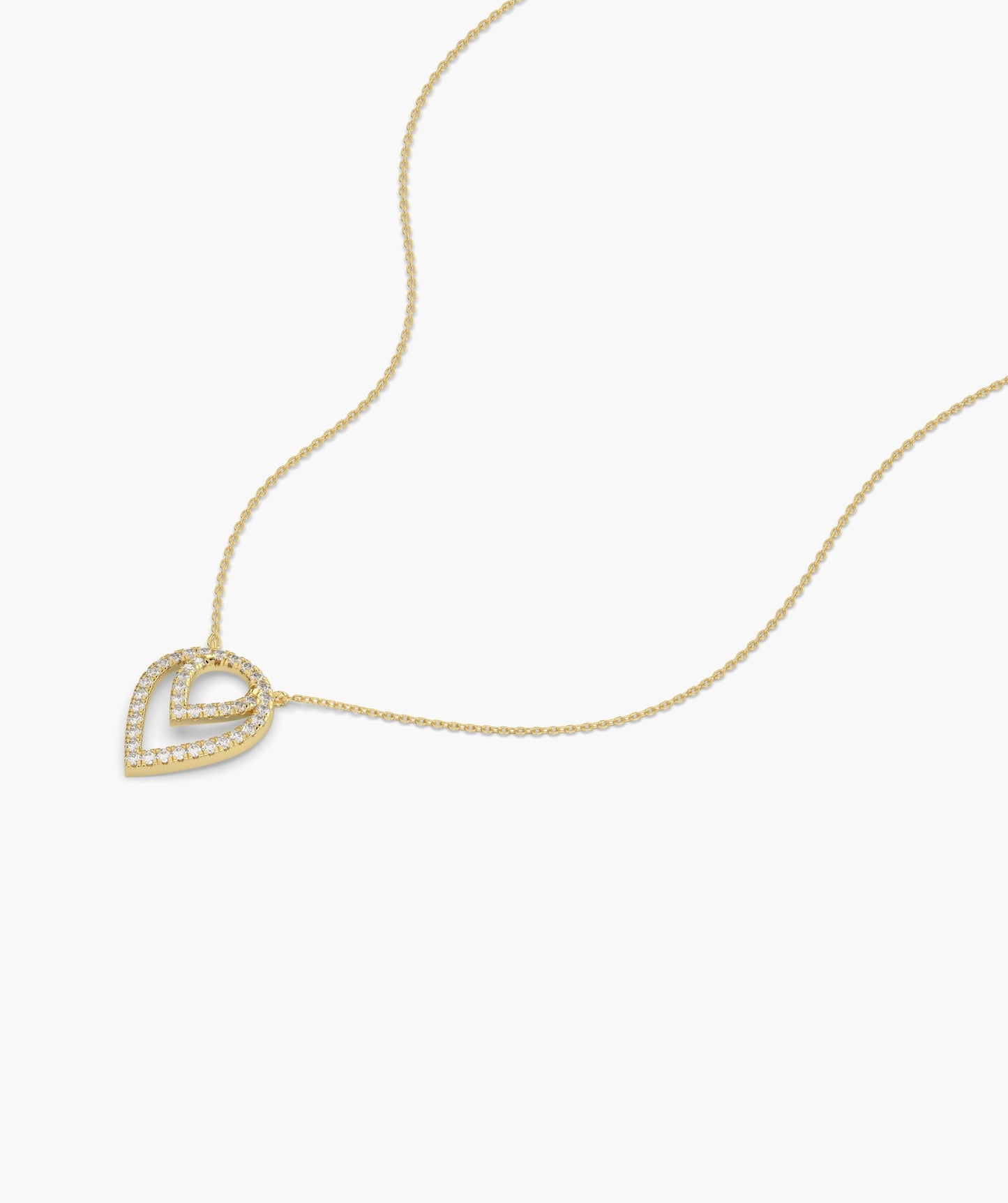 14K Gold Diamond Dewdrop Necklace