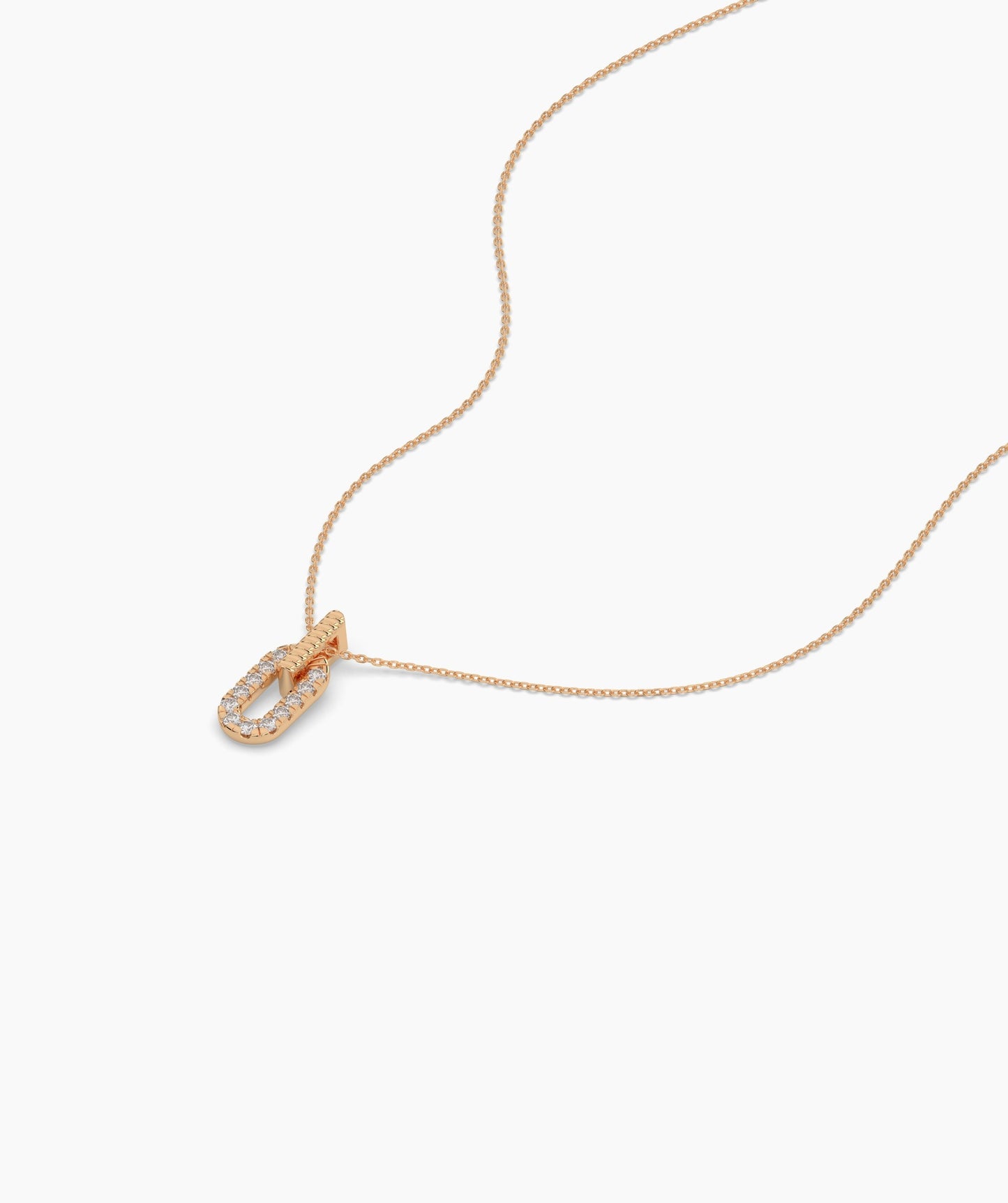 Minimalist Diamond Detail Tag Necklace