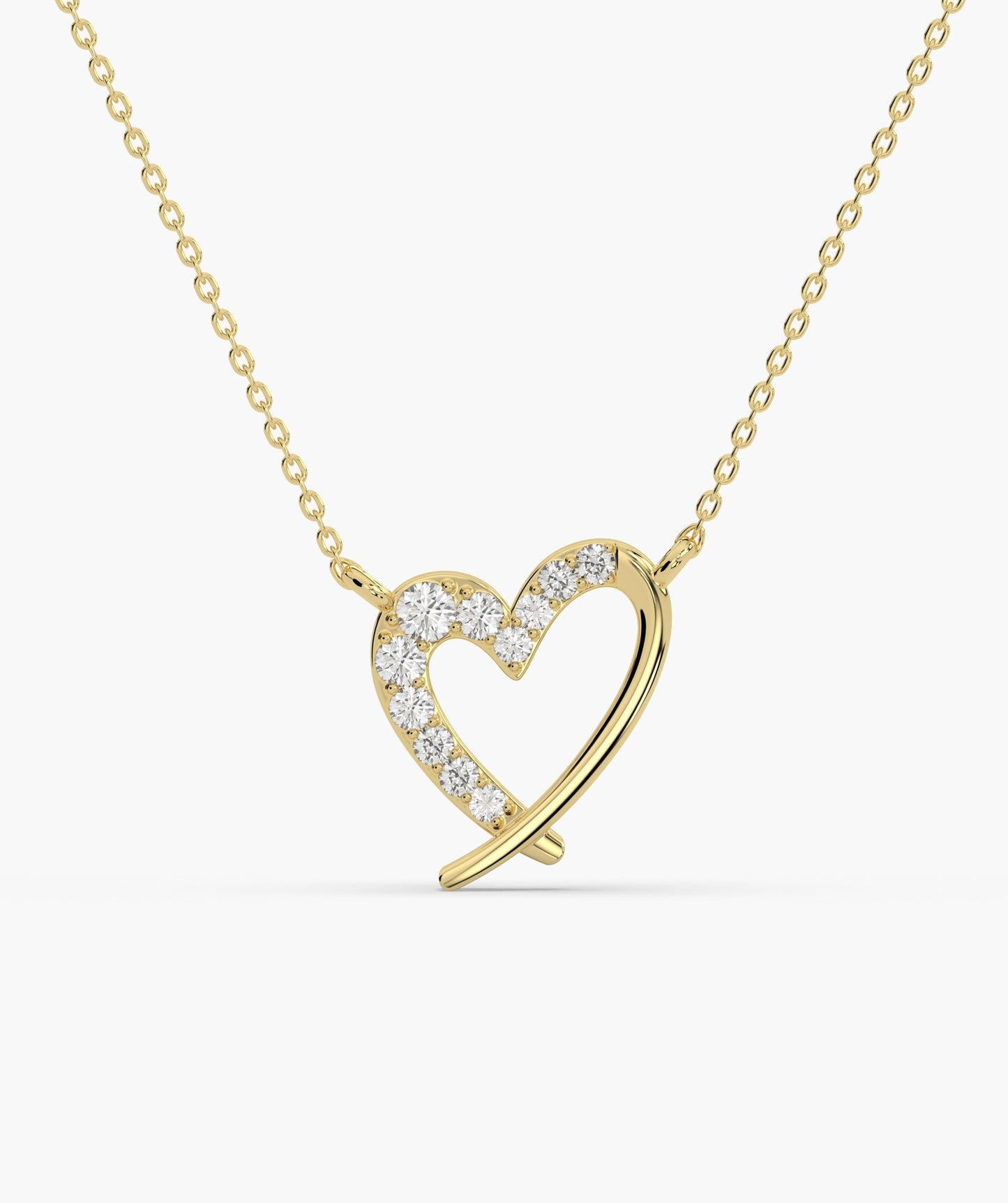 Eternal Embrace 14K Gold Heart Necklace