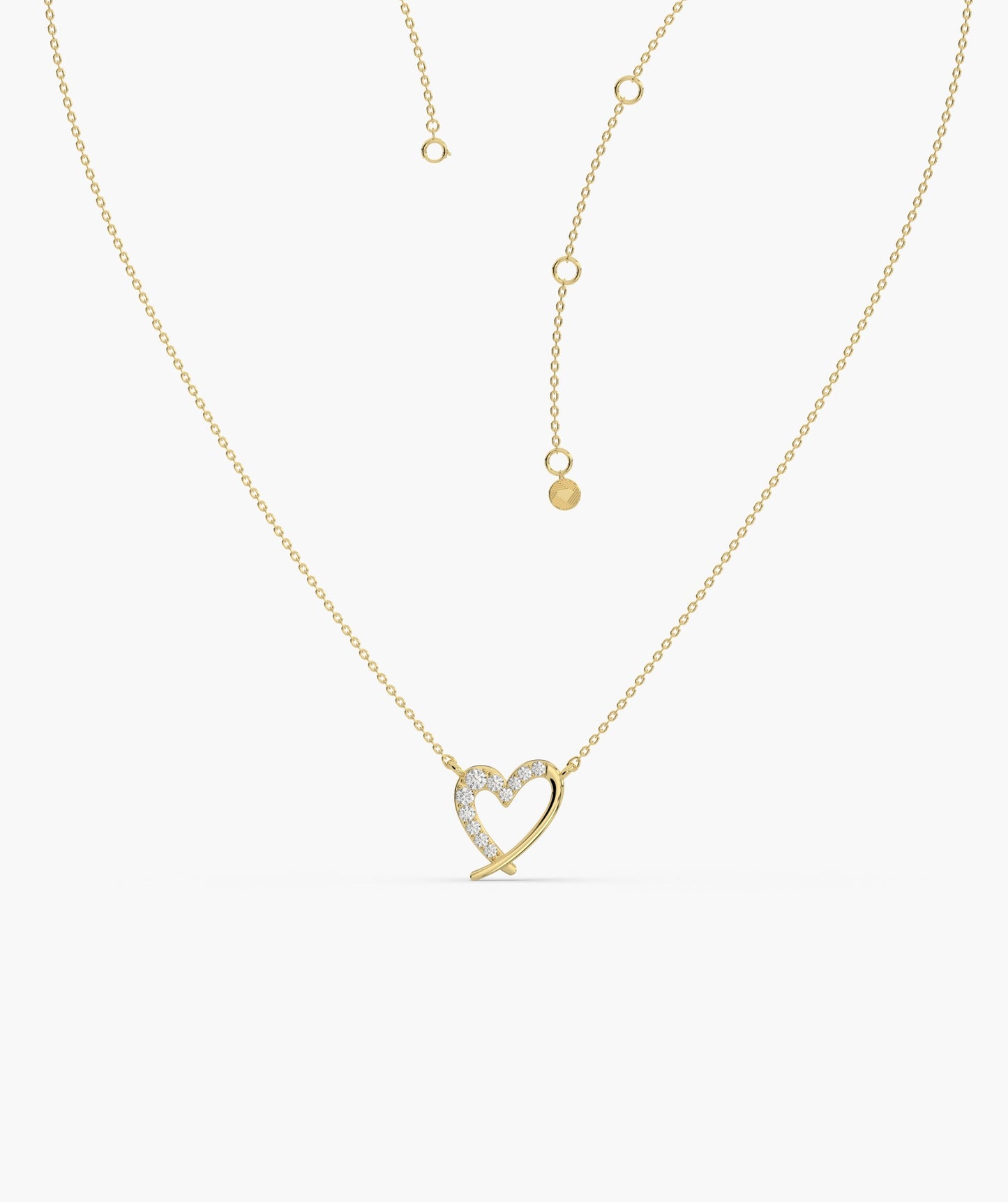 Eternal Embrace 14K Gold Heart Necklace