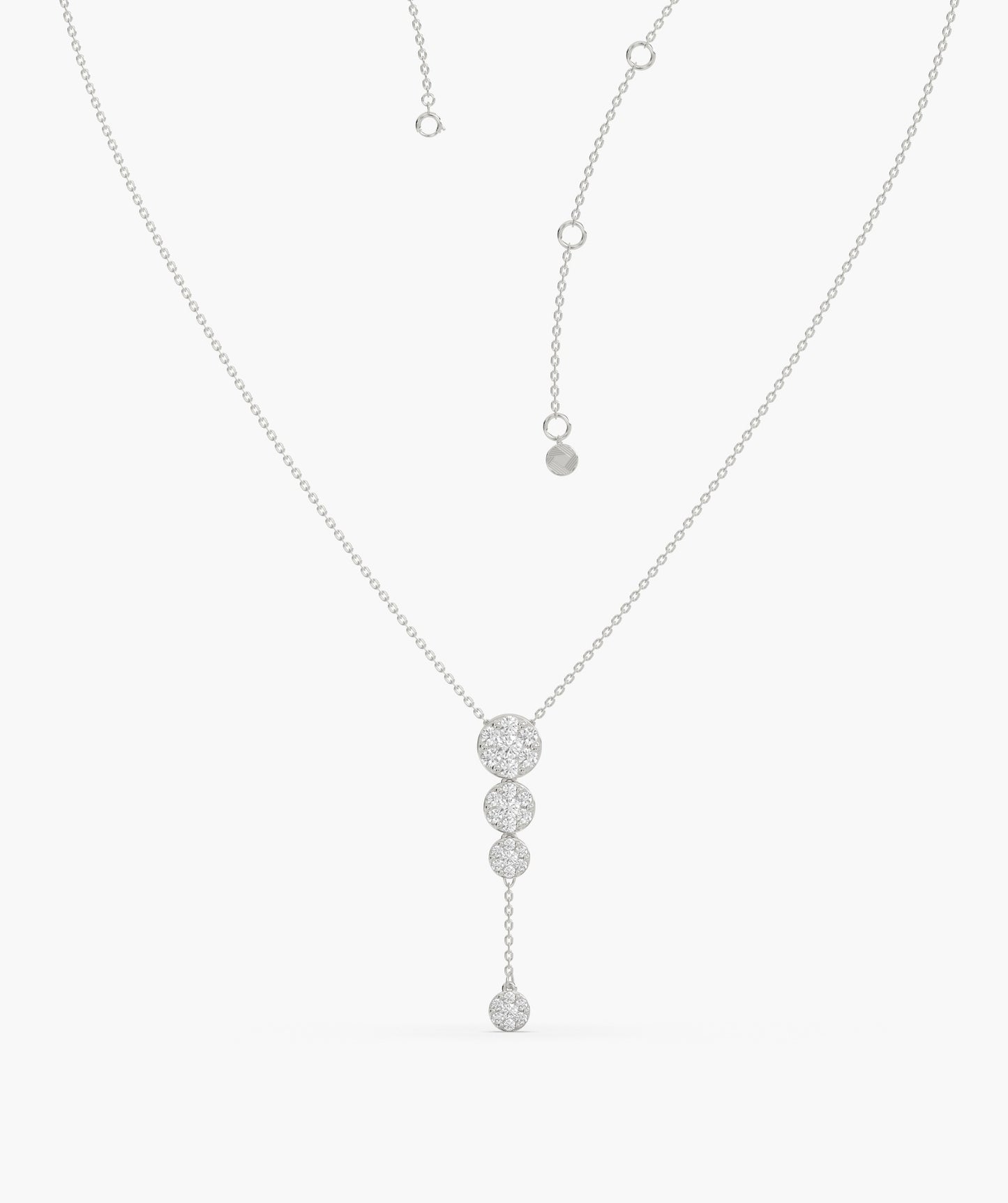 14K Gold Diamond Drop Necklace