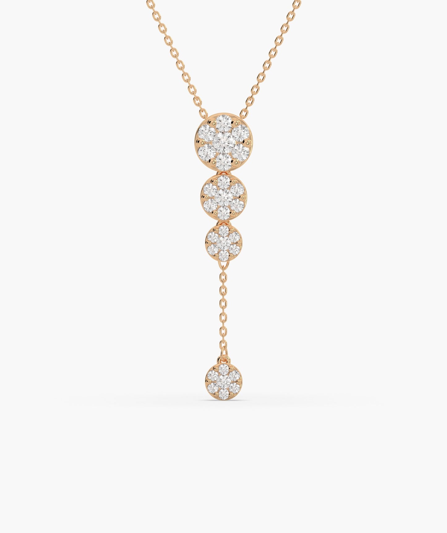 14K Gold Diamond Drop Necklace