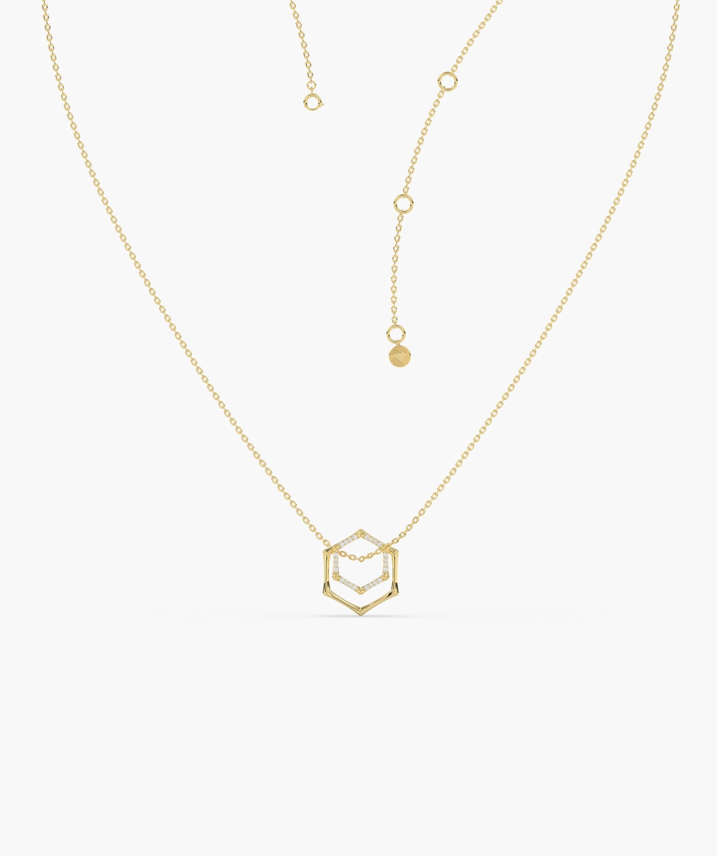 14K Gold Geometric Glint Necklace