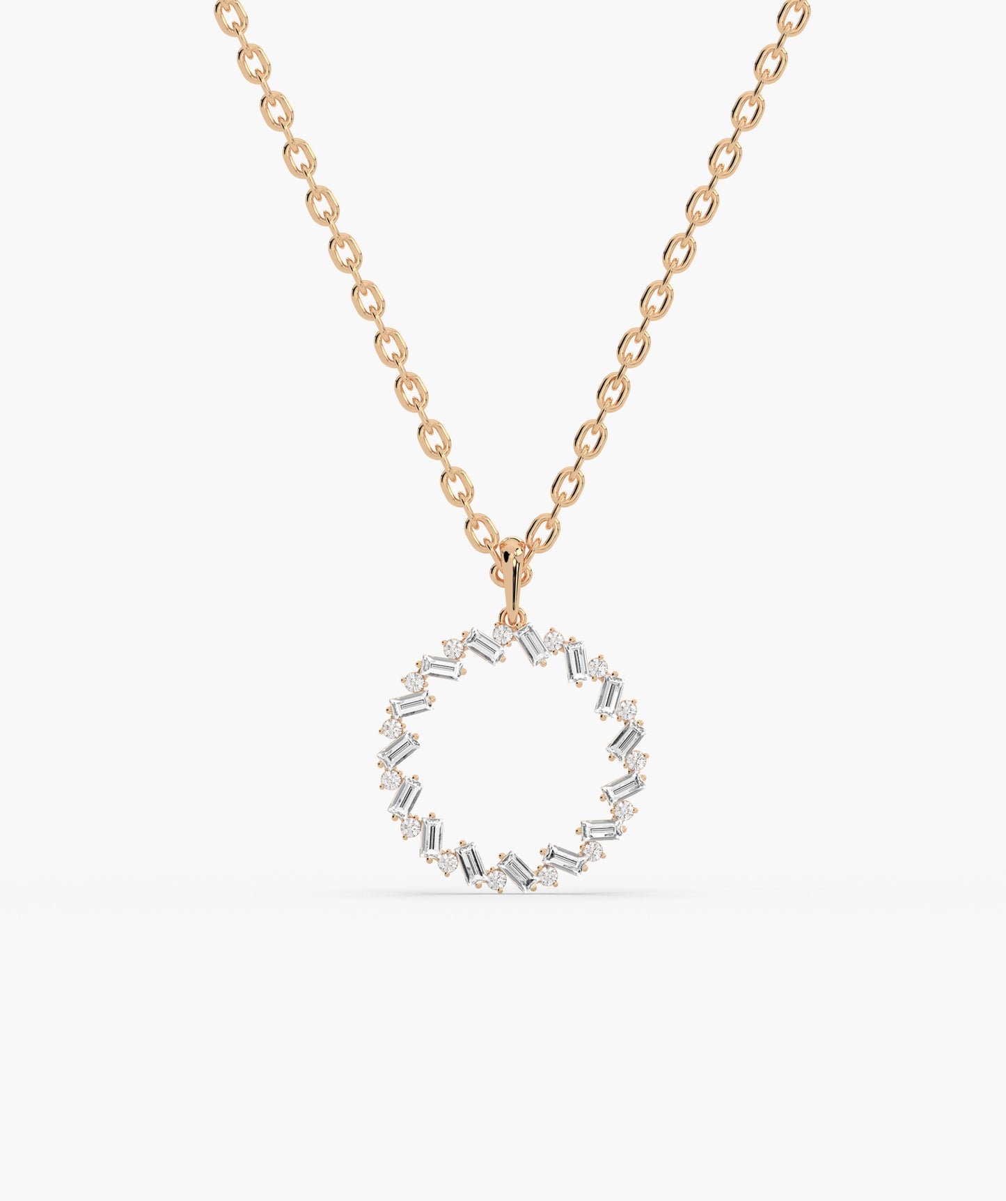 Golden Halo Diamond Necklace