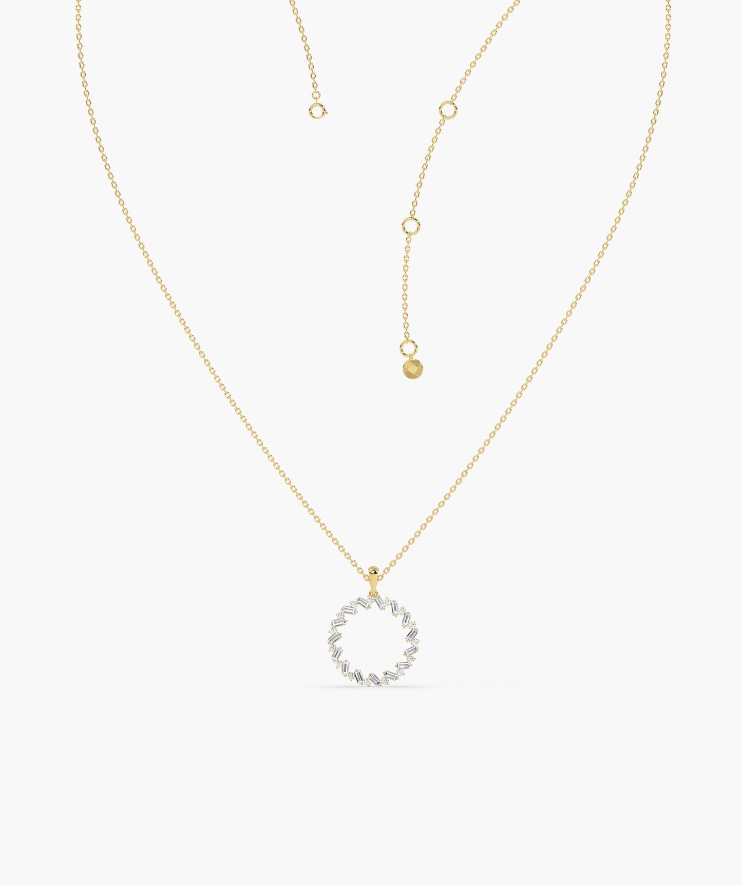 Golden Halo Diamond Necklace