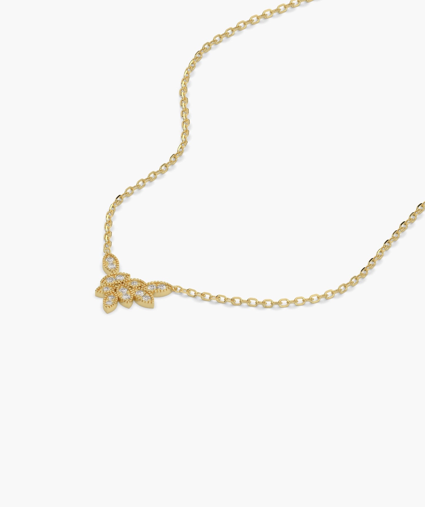 Golden Bloom Diamond Pendant