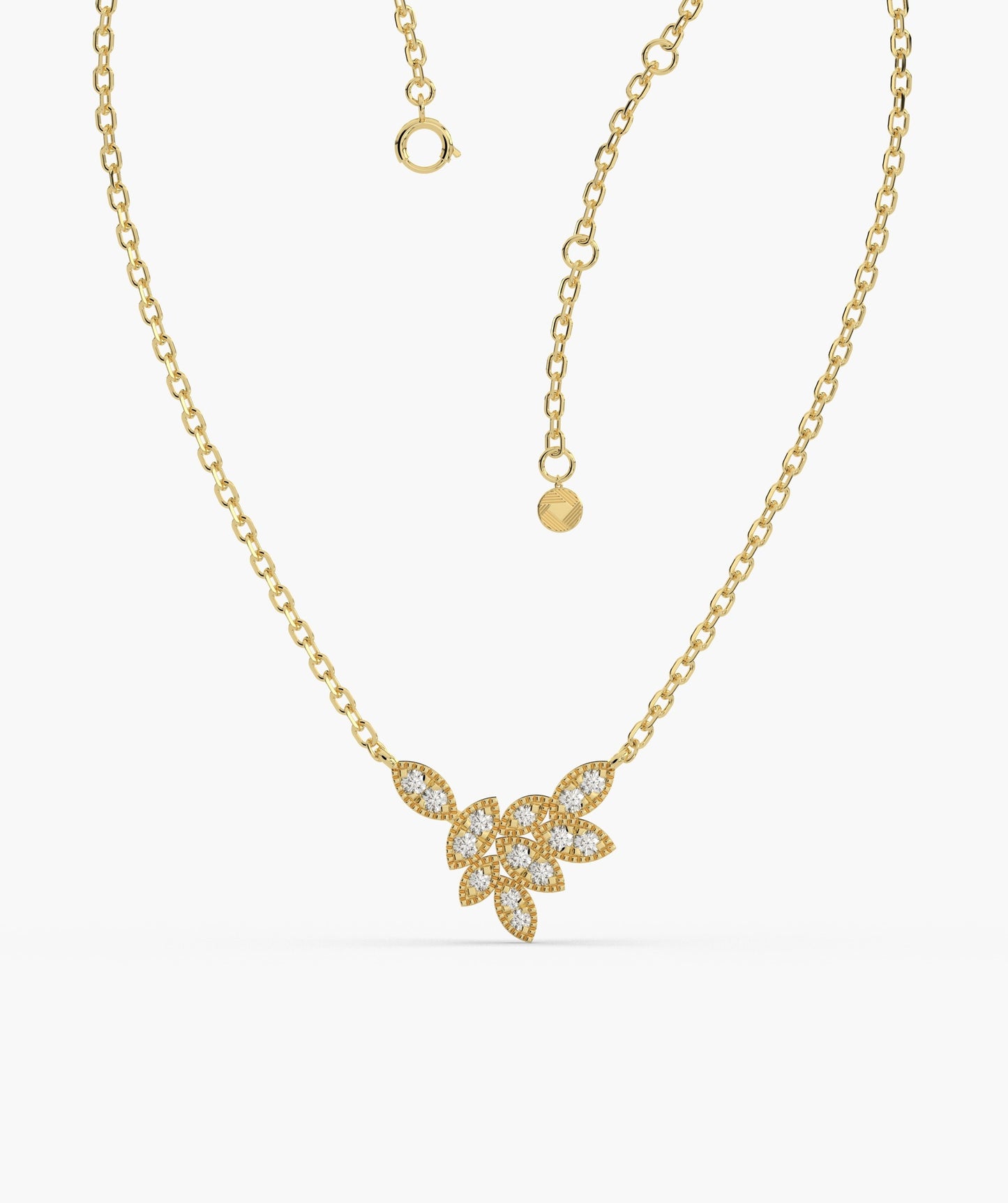 Golden Bloom Diamond Pendant