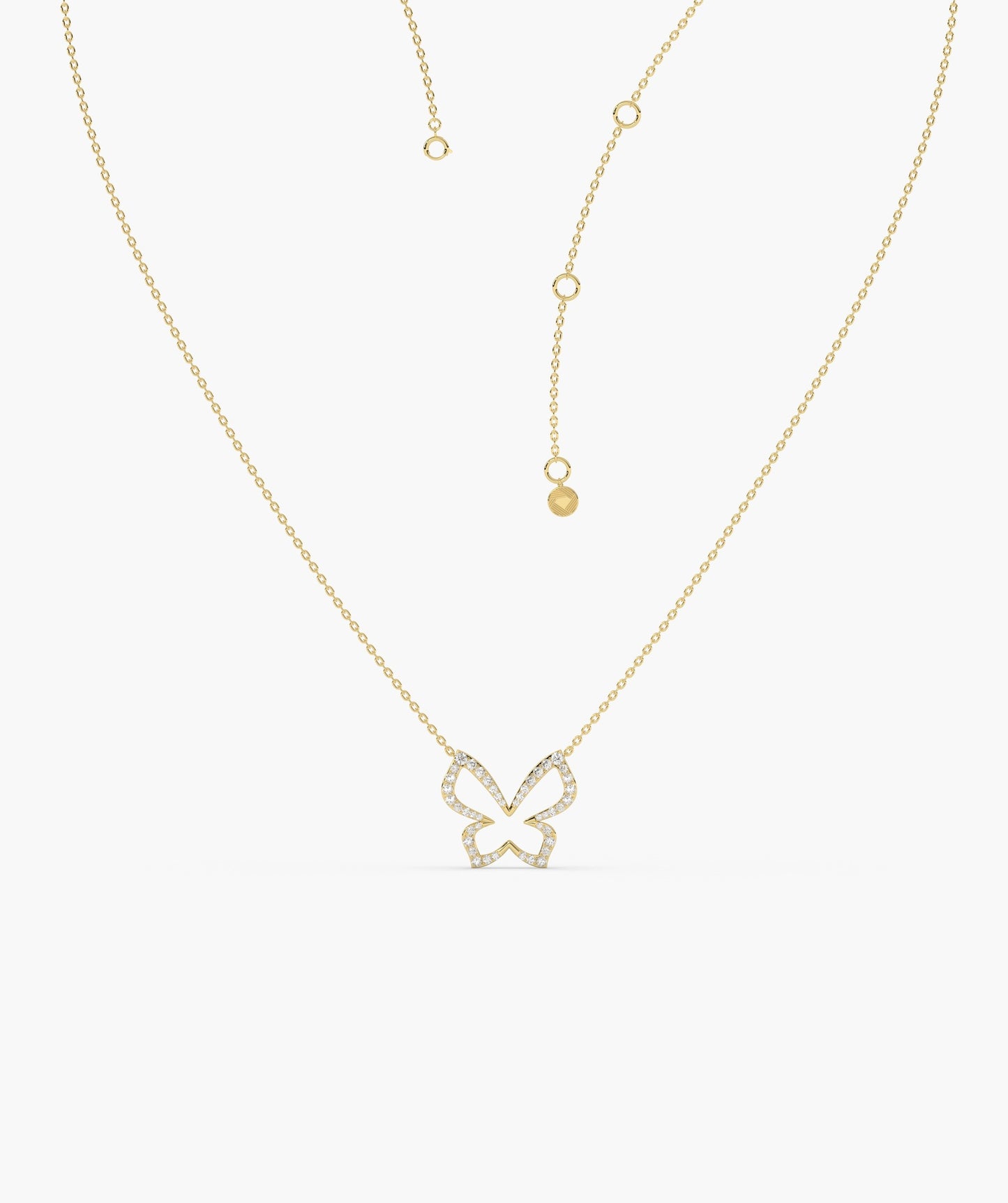 14K Gold Butterfly Brilliance Necklace