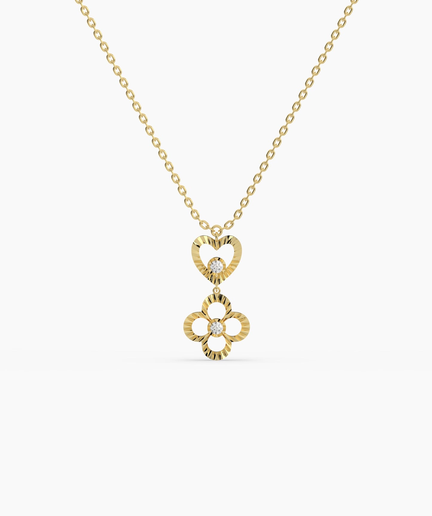 Heart & Bloom Gold Necklace