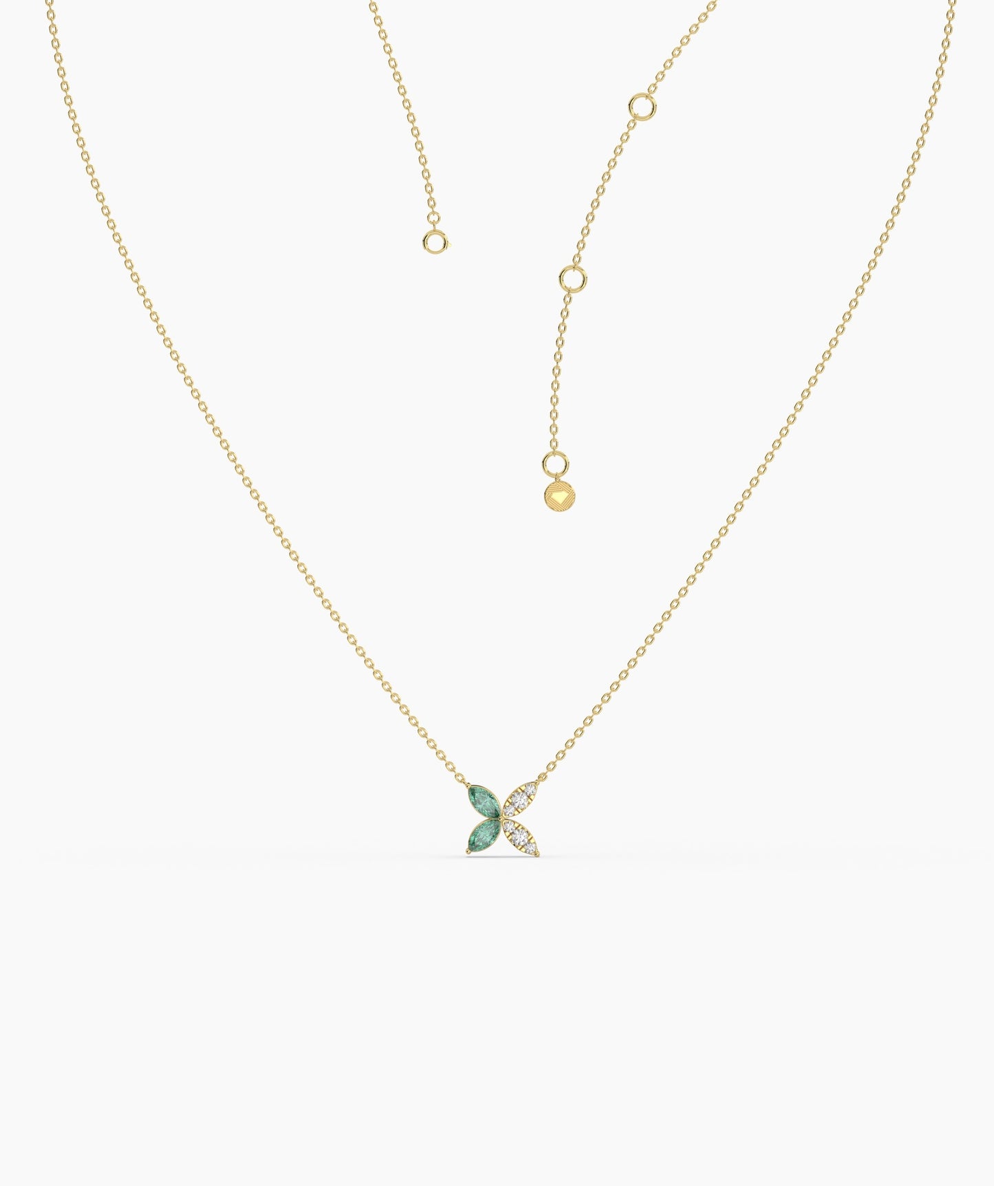 Floral Style 14K Gold Necklace