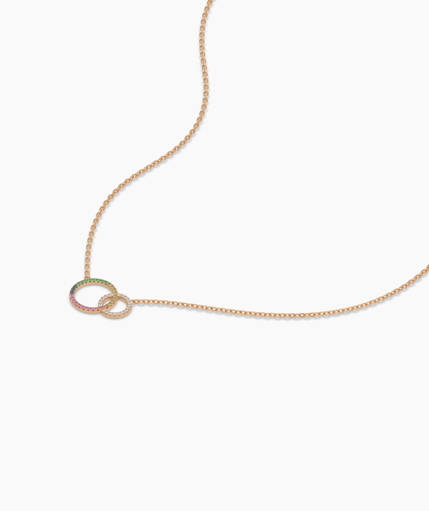 Infinity Rainbow Gold Necklace