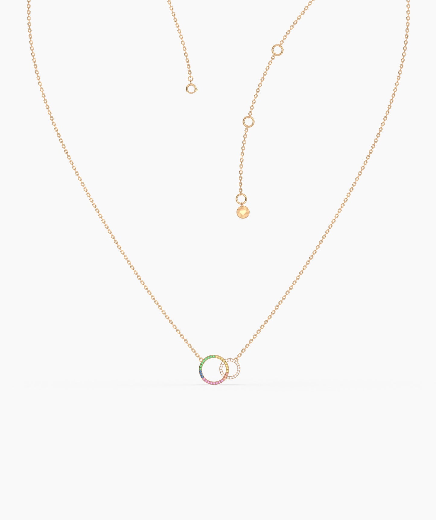 Infinity Rainbow Gold Necklace