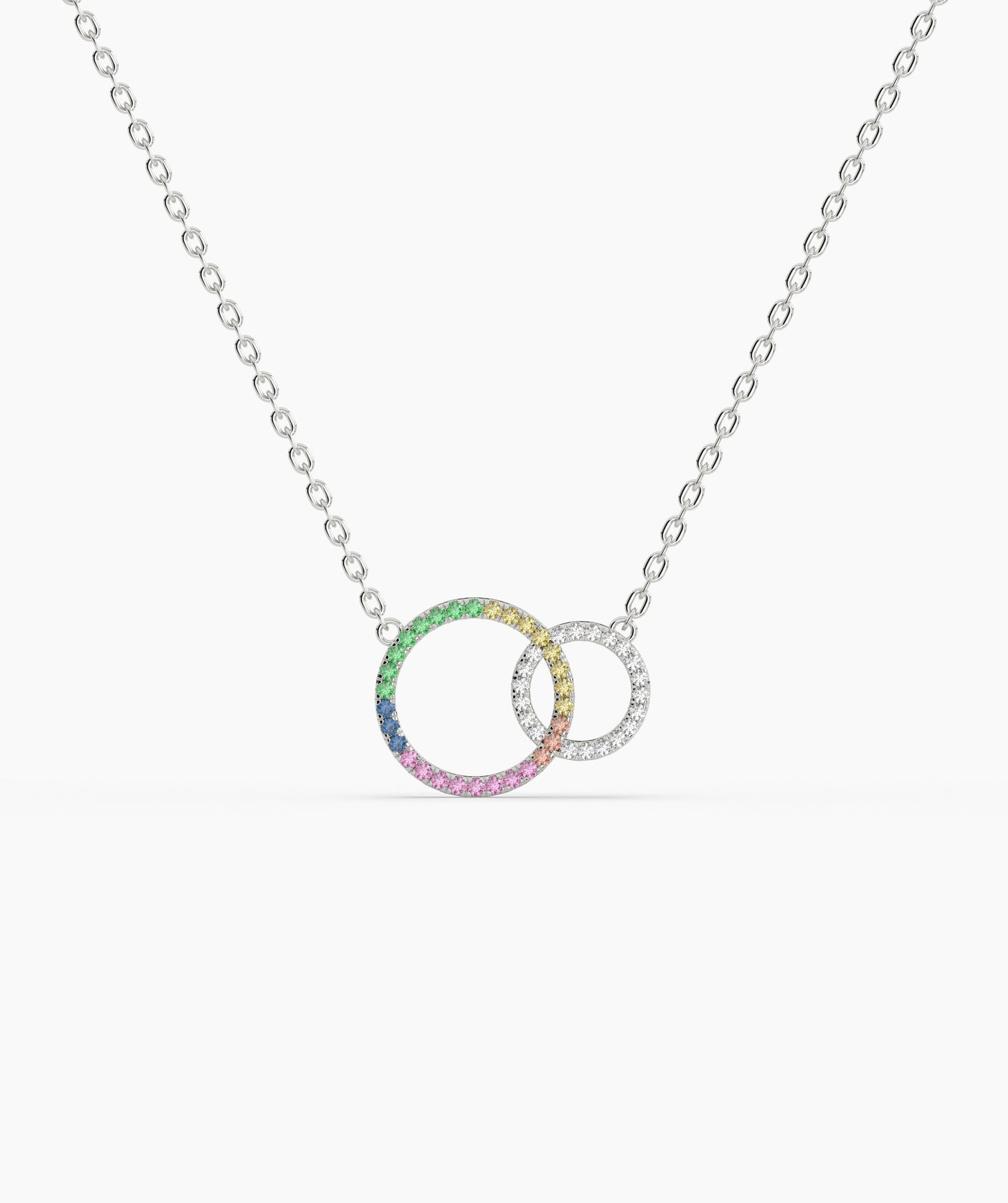 Infinity Rainbow Gold Necklace