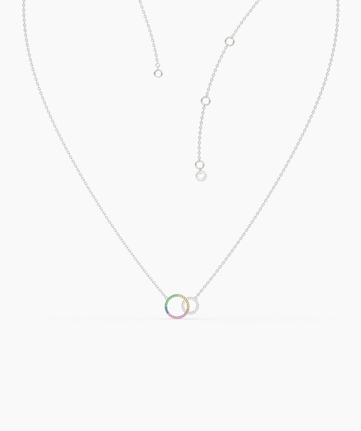 Infinity Rainbow Gold Necklace