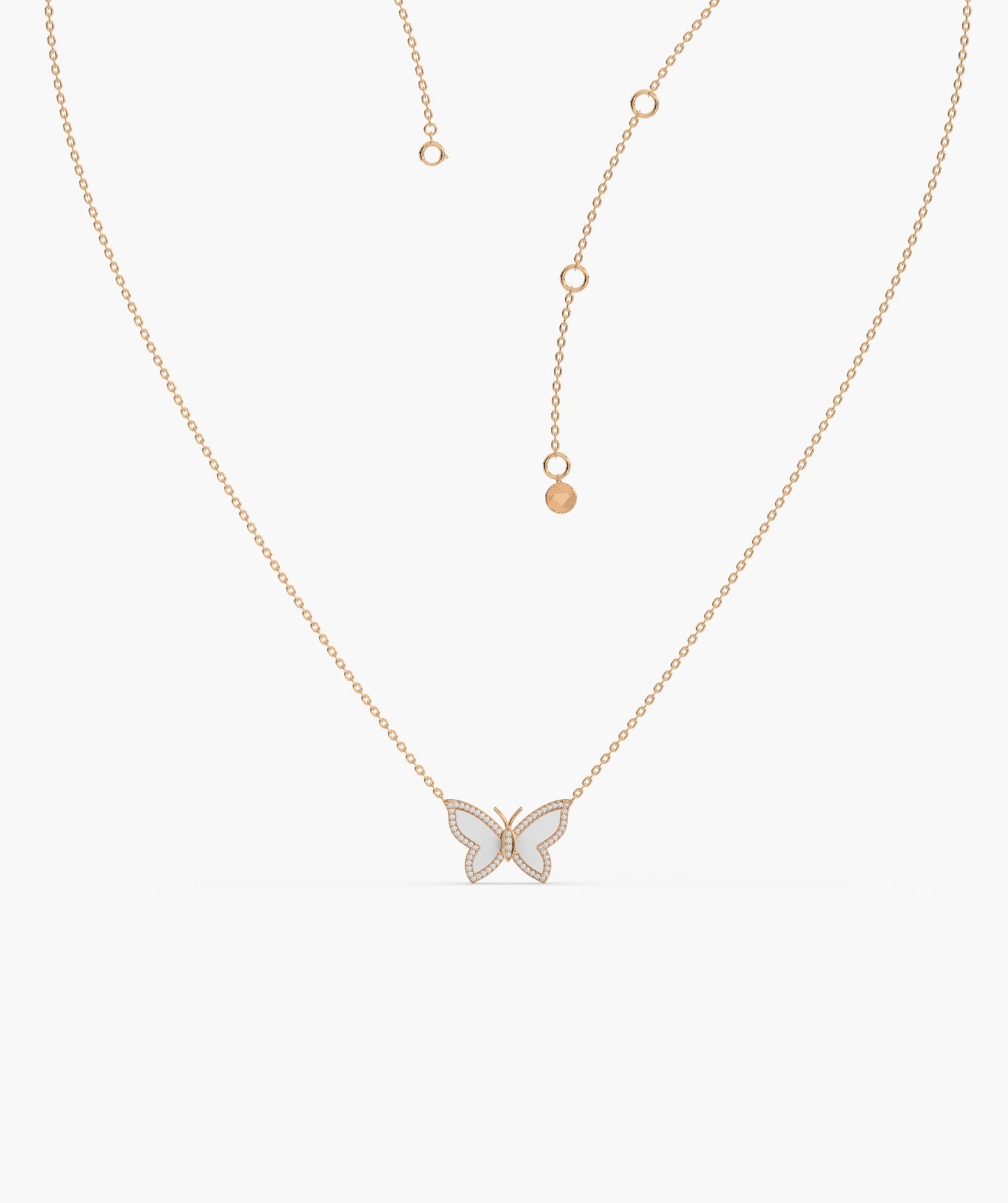 Fancy Butterfly Gold Necklace