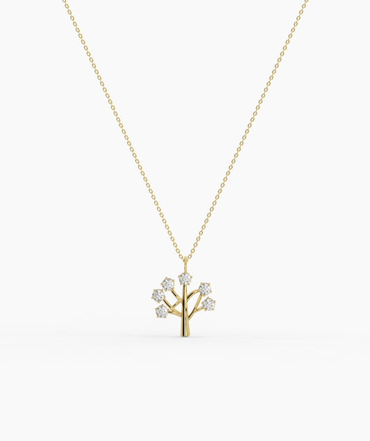 Diamond Blossom Tree Pendant