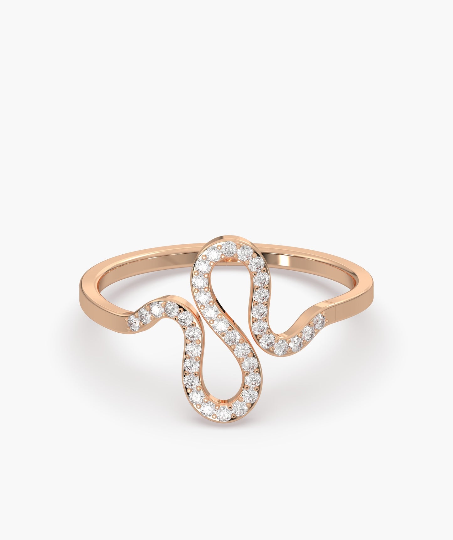 Serpentine Elegance Diamond Ring