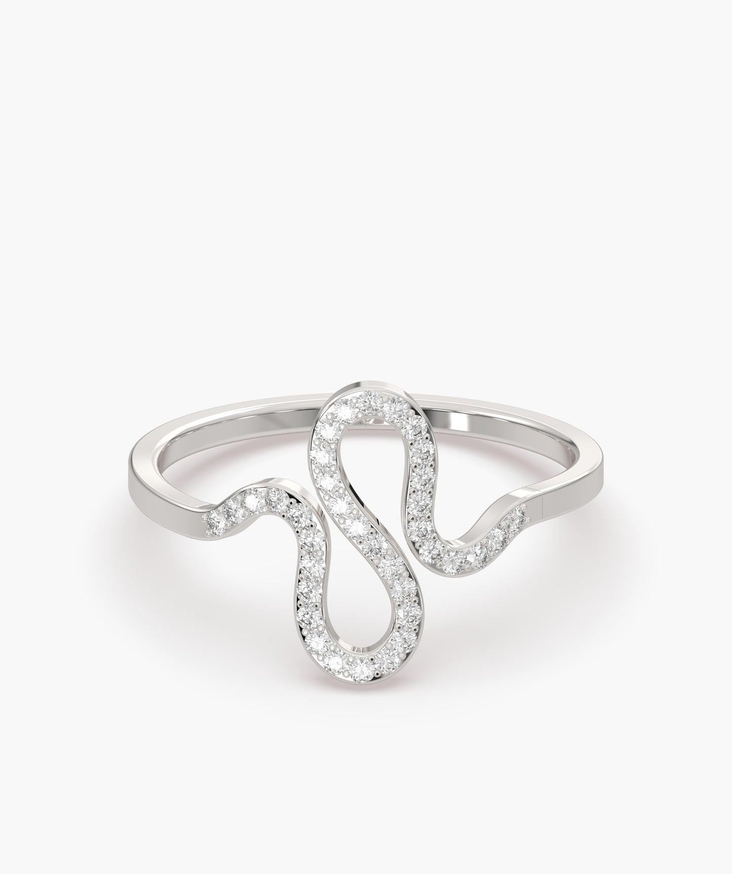 Serpentine Elegance Diamond Ring