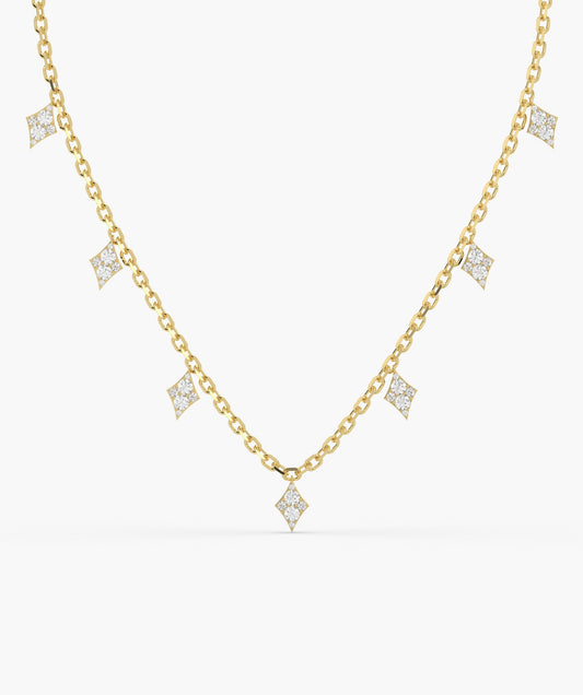 14K Gold Modern Geometry Necklace