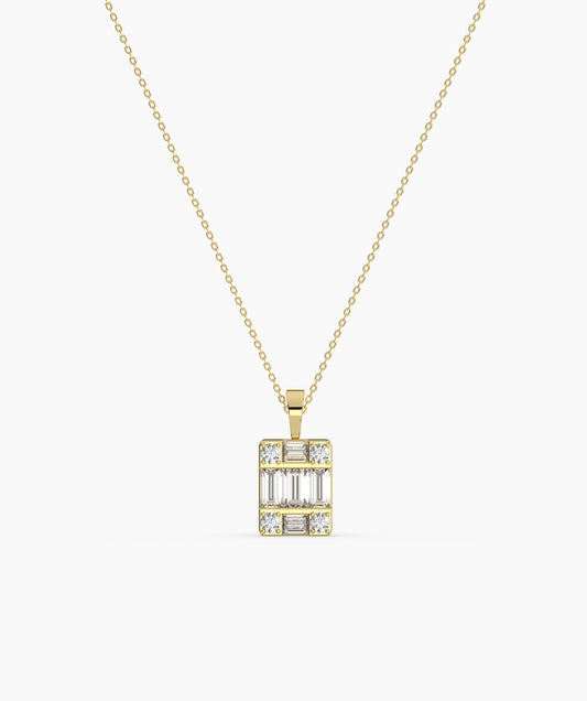 Geometric Diamond Necklace