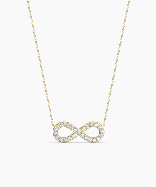 Classic Gold Diamond Infinity Necklace