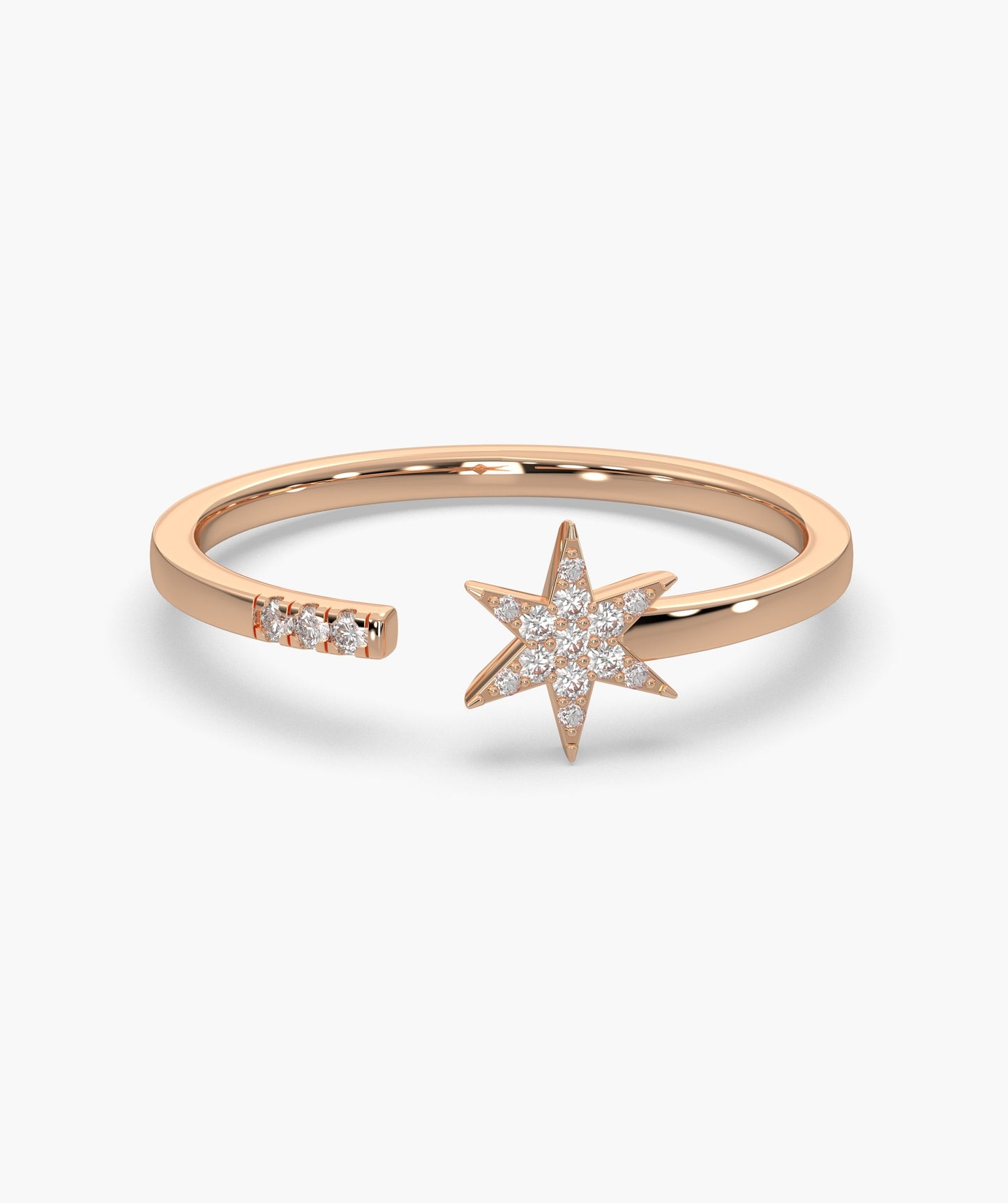 Open Star Diamond Ring