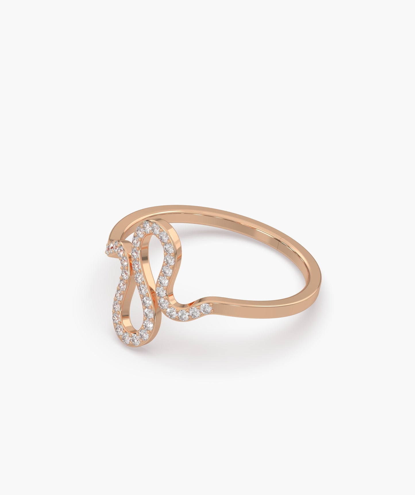 Serpentine Elegance Diamond Ring