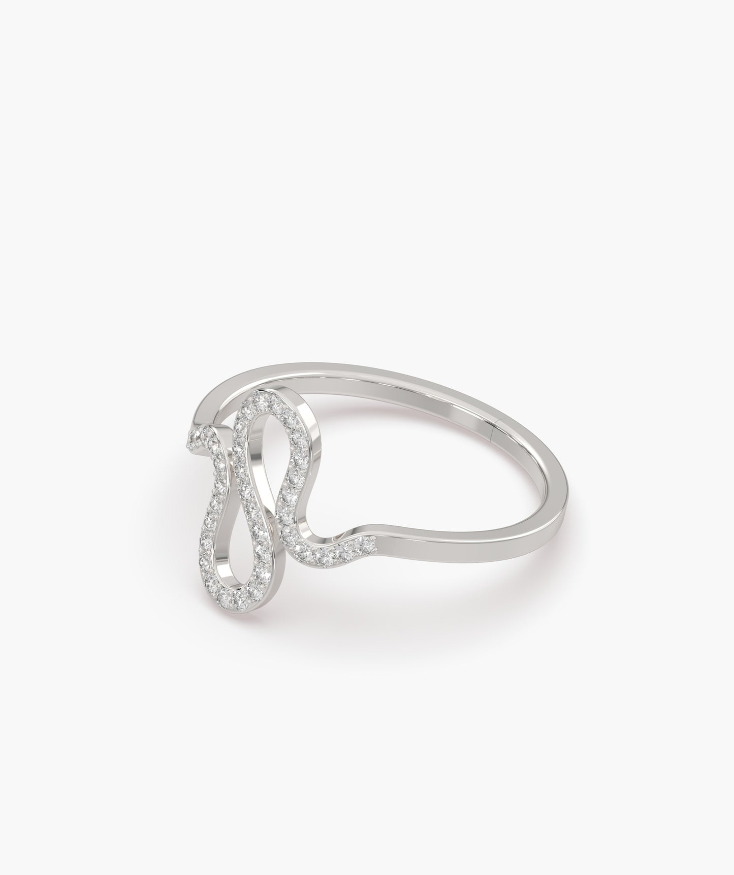 Serpentine Elegance Diamond Ring