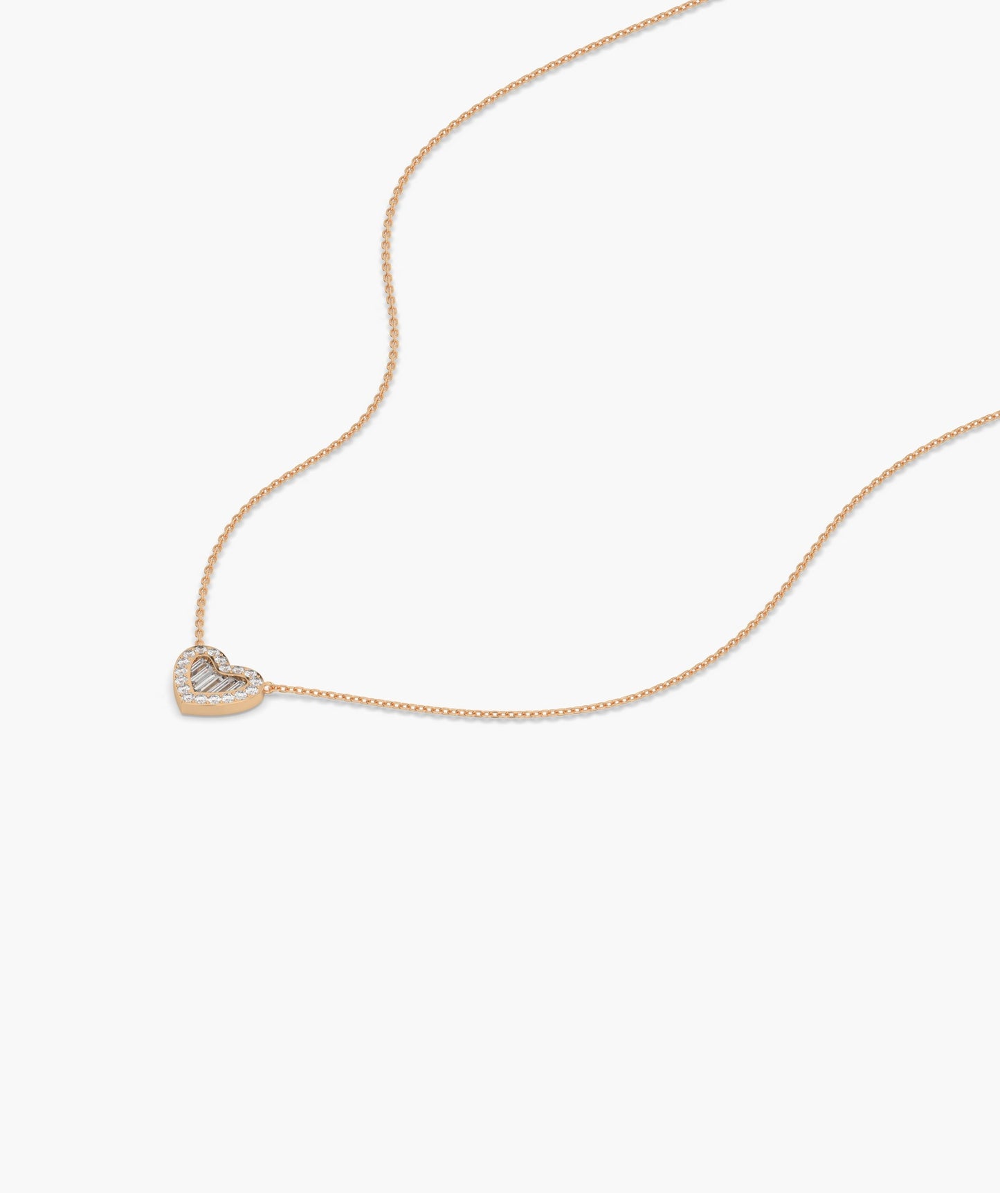 Heart Diamond Embrace Necklace