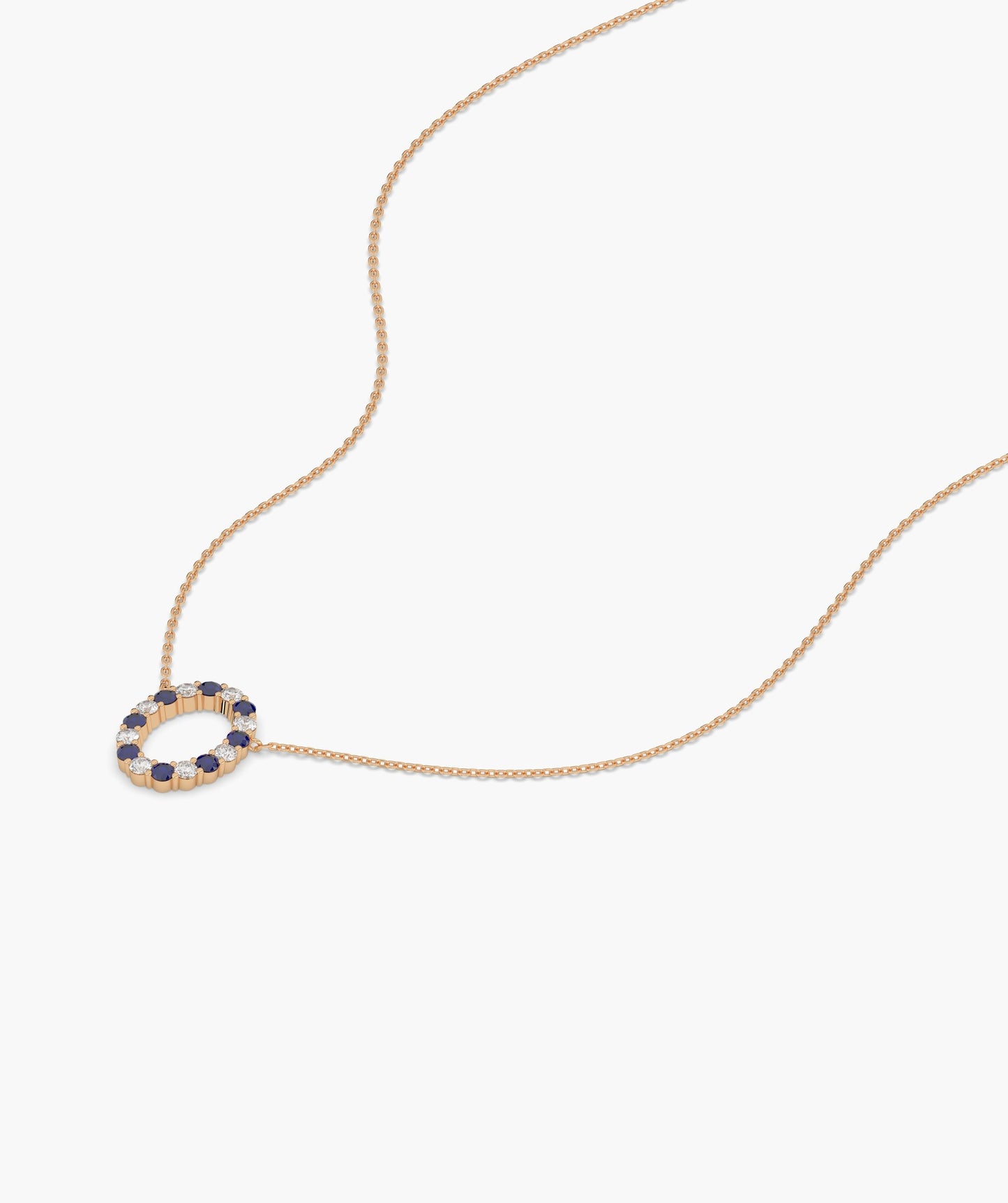 Celestial Sapphire Loop Necklace