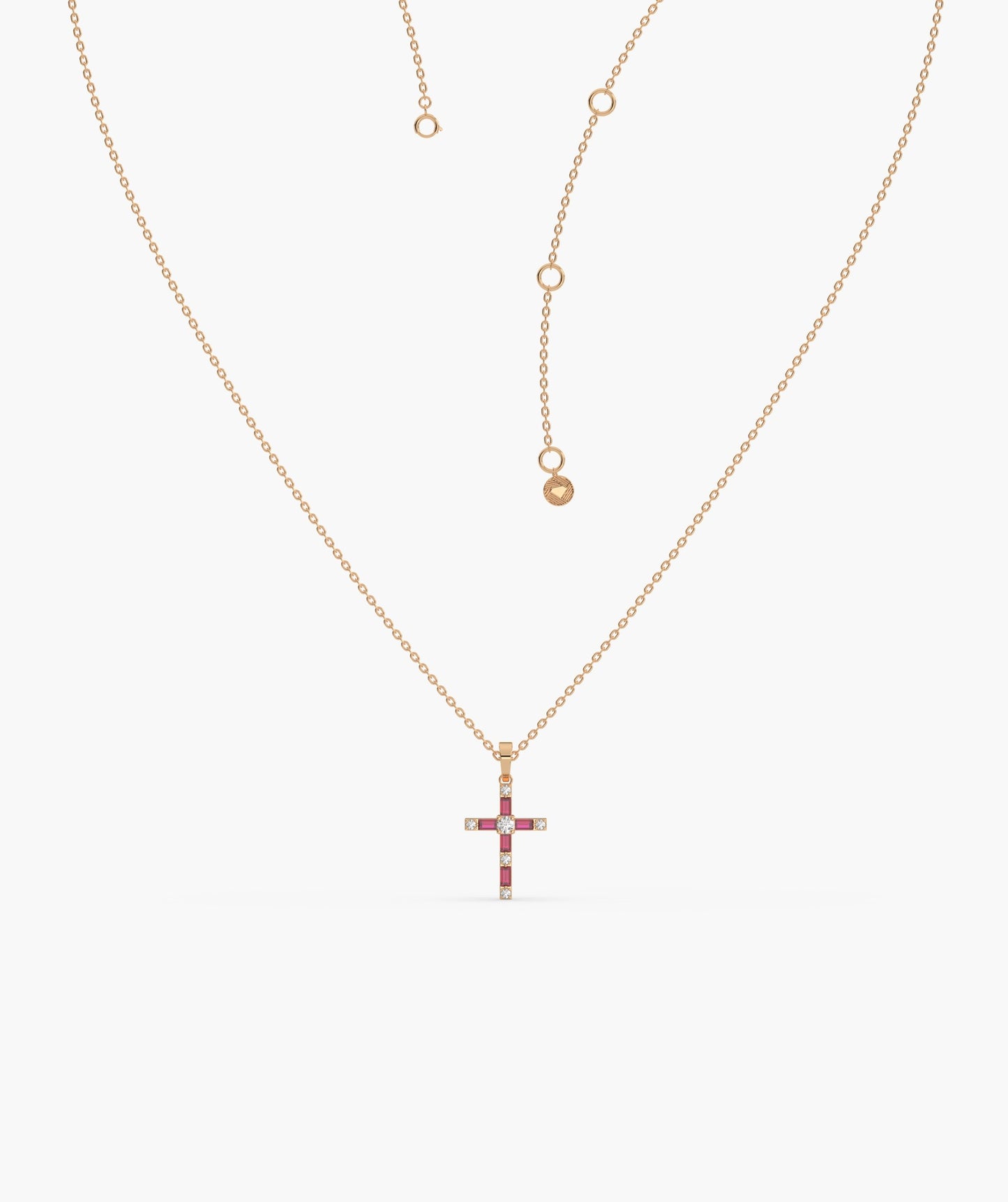 14K Gold Cross Diamond Necklace