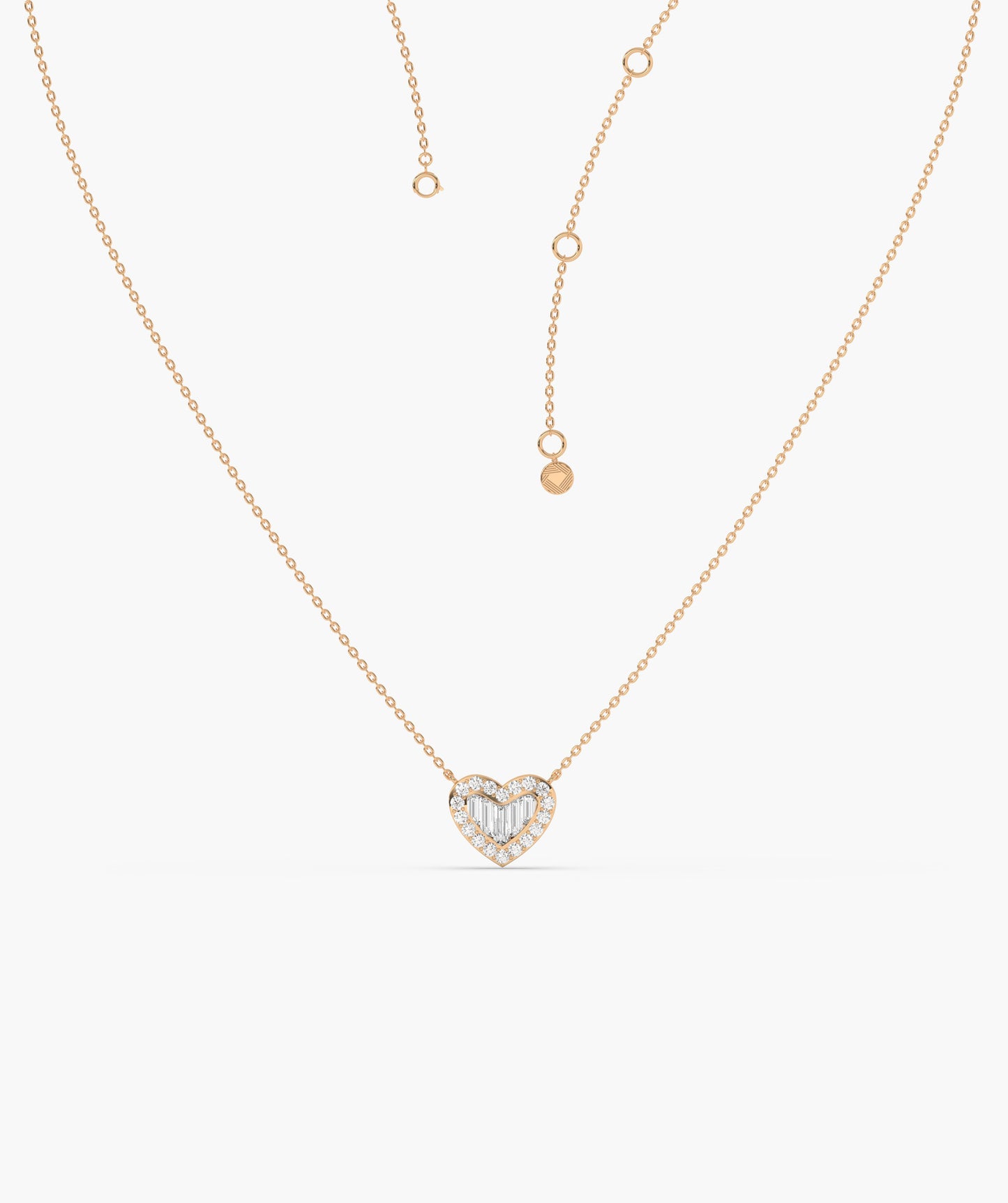 Heart Diamond Embrace Necklace