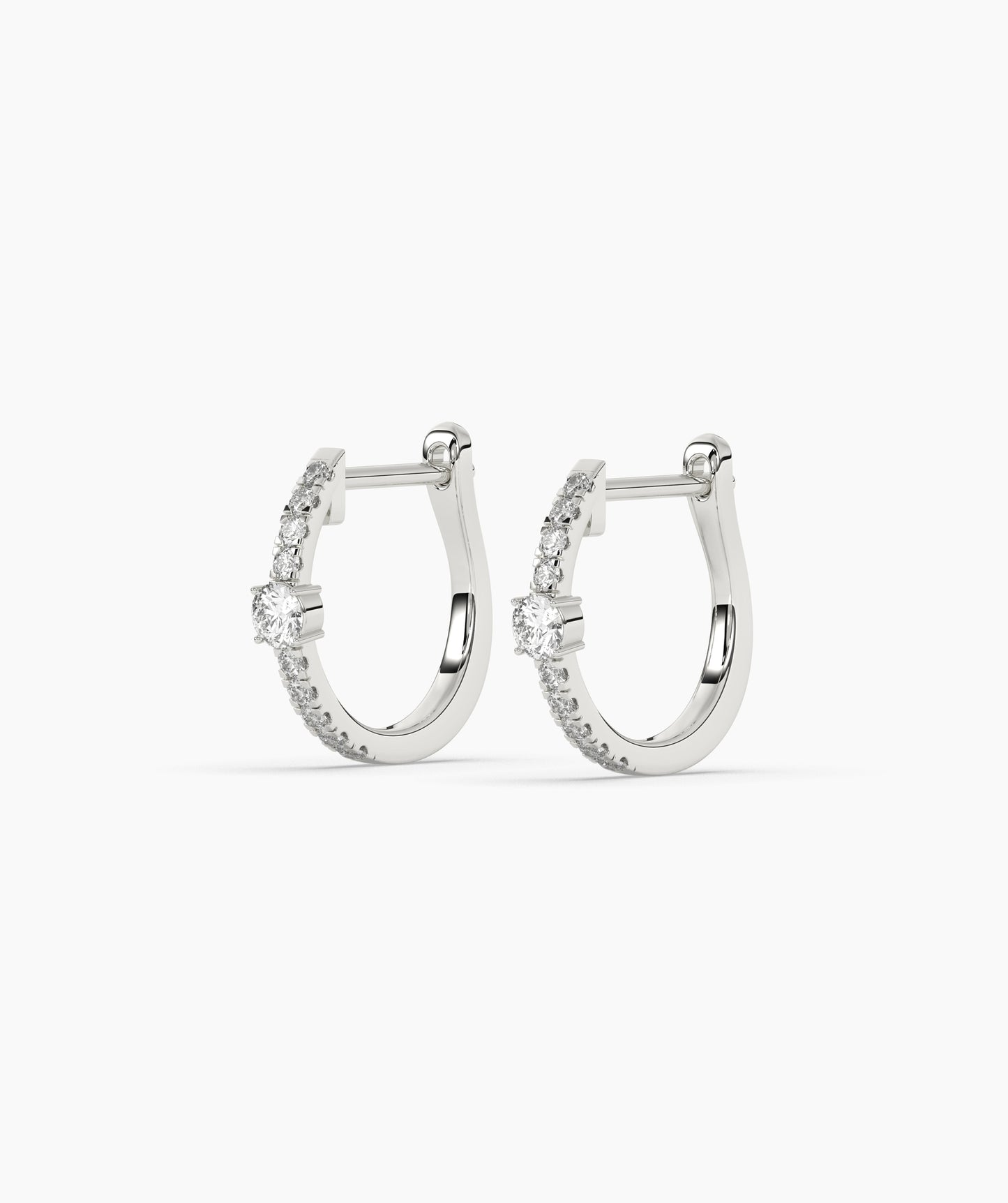 Diamond  Hoop Earrings