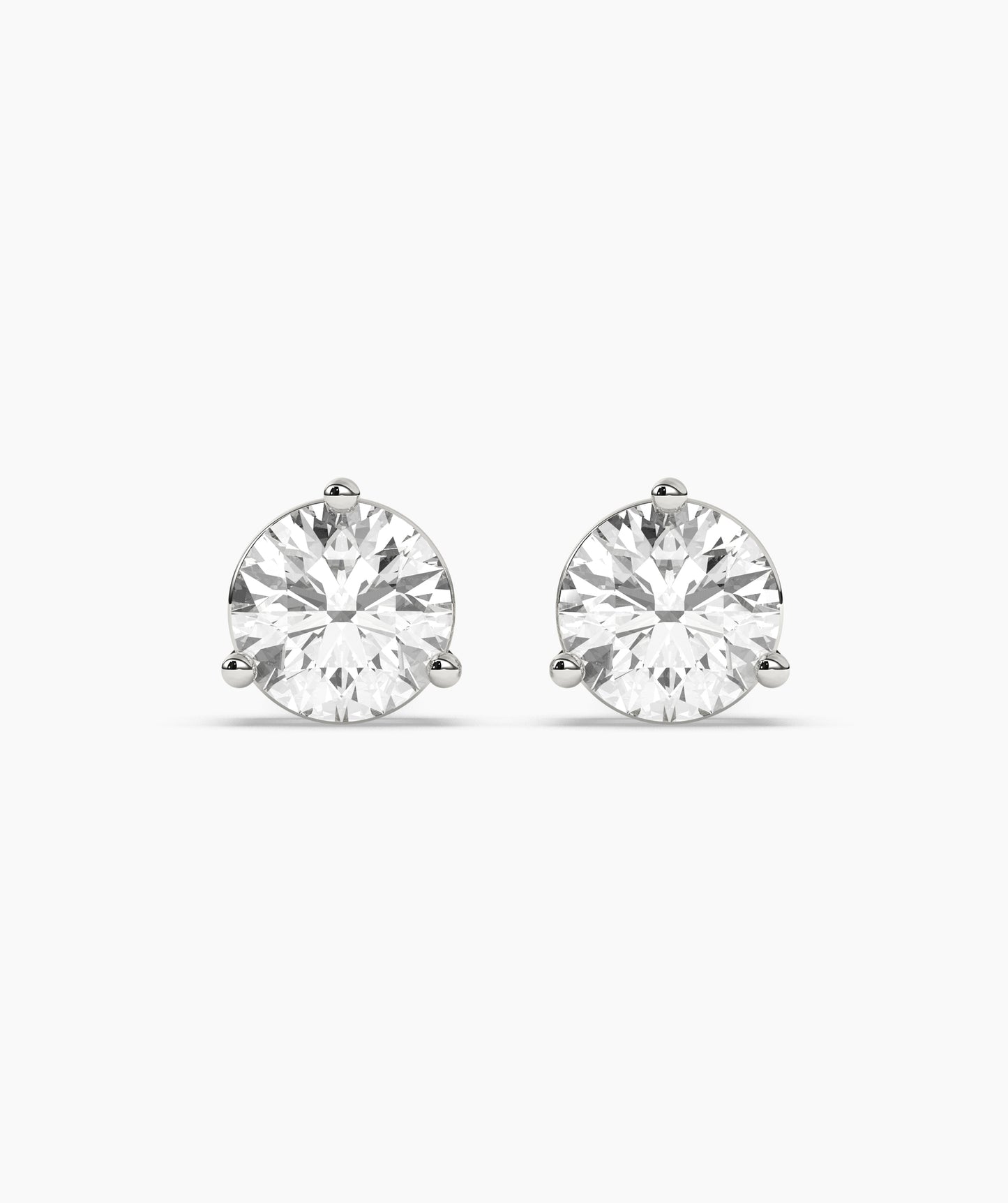 Solitaire Diamond Stud Earrings