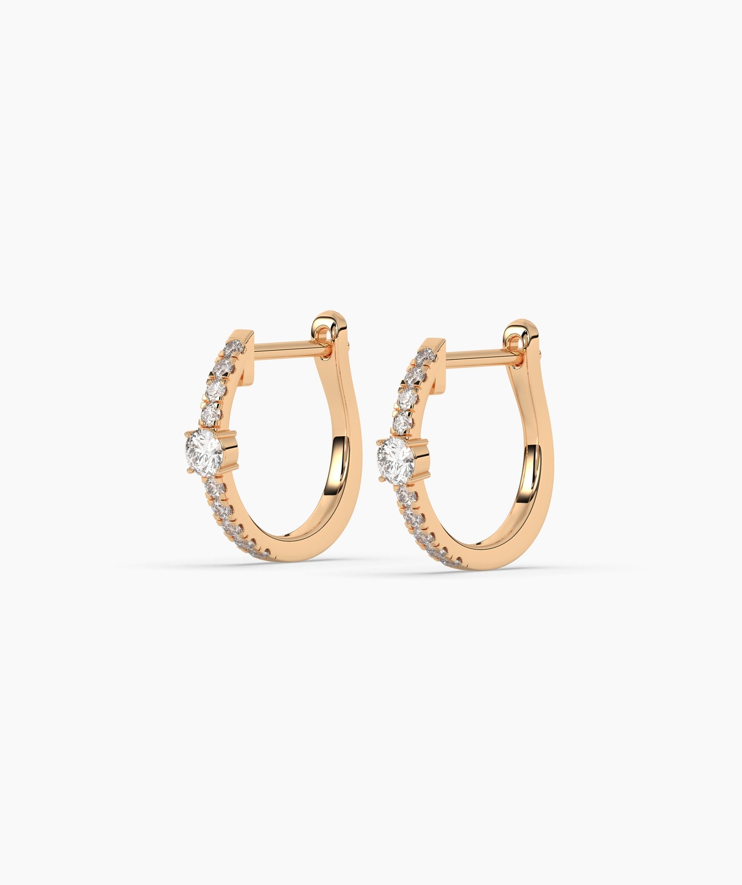 Diamond  Hoop Earrings
