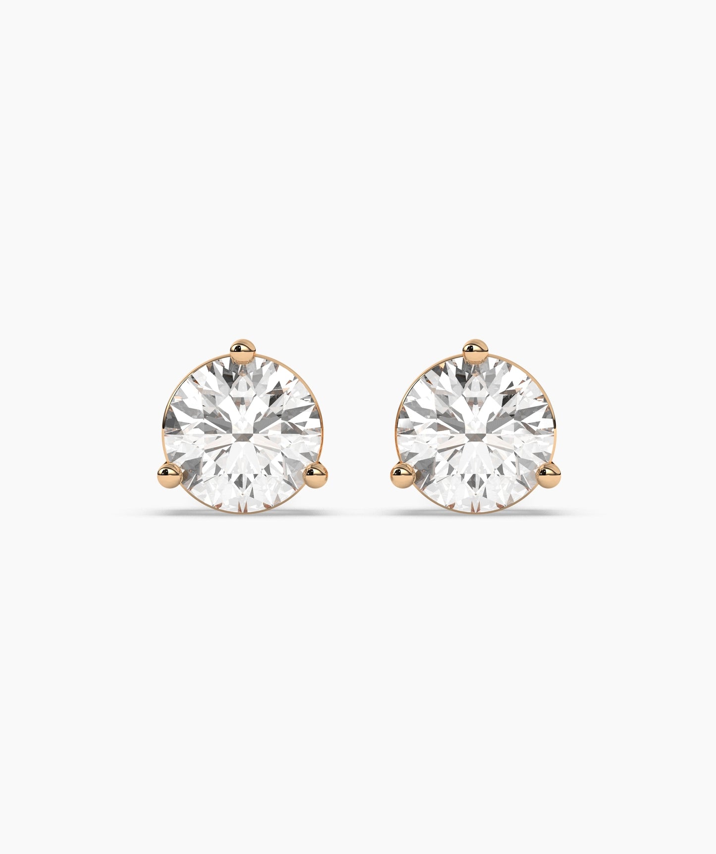 Solitaire Diamond Stud Earrings