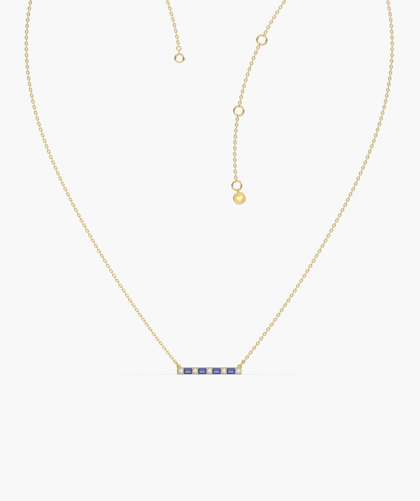 Fancy Bar Style Gold Necklace