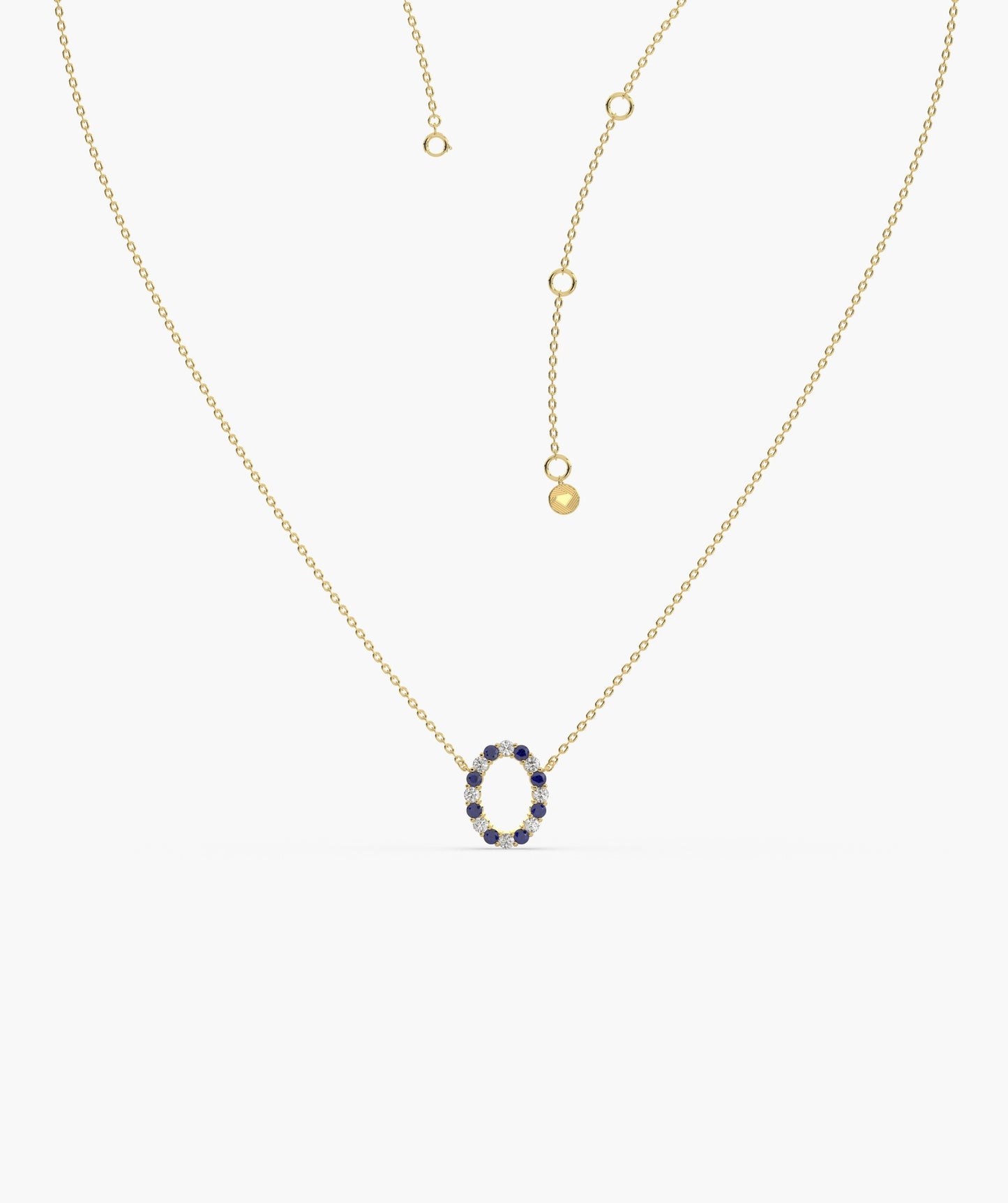 Celestial Sapphire Loop Necklace