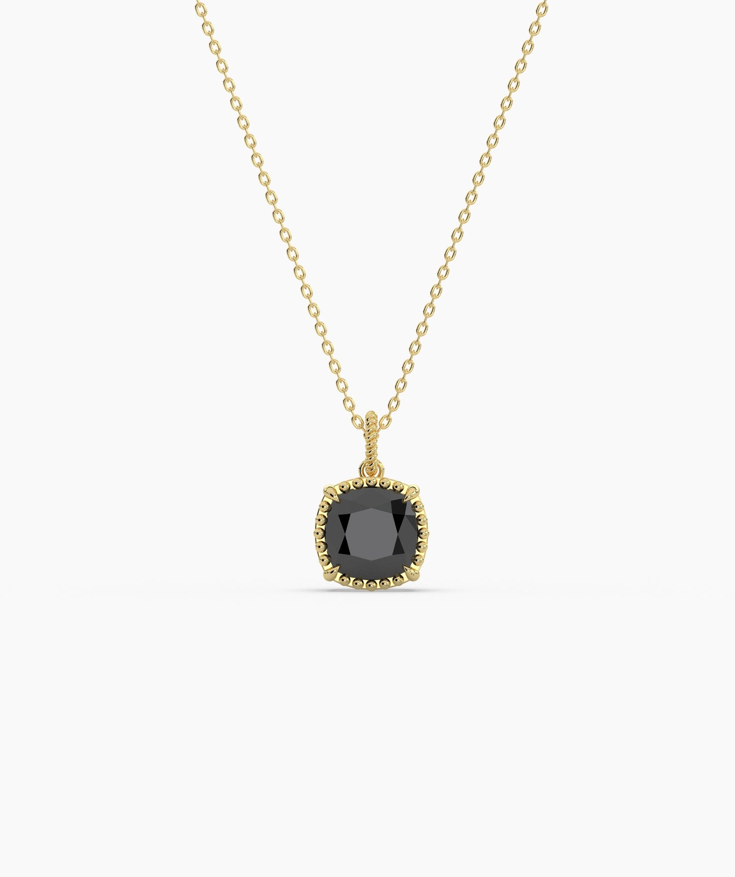 Cushion Cut Sky Blue Birthstone Pendant