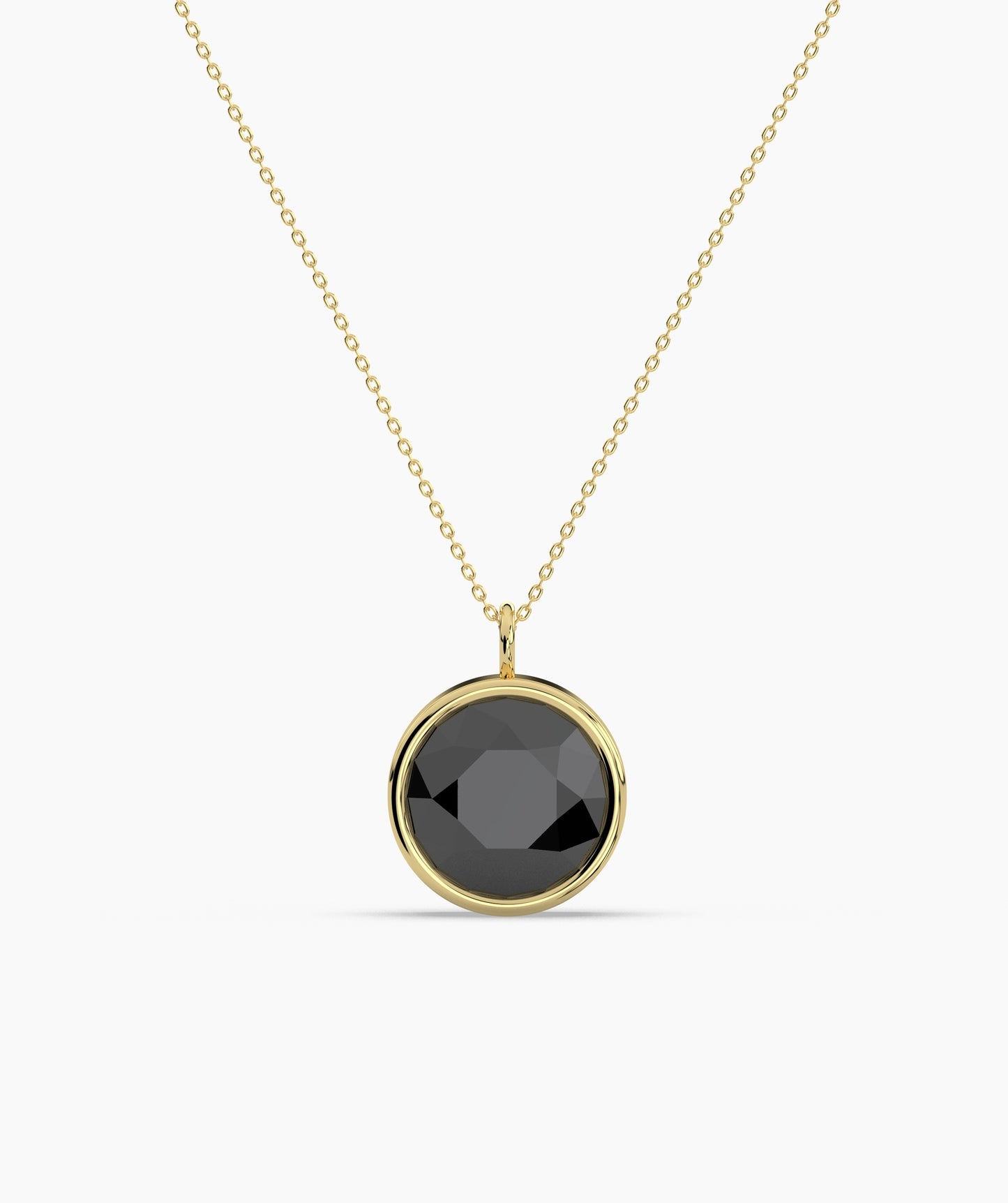 Bezel Set Ruby Solitaire Necklace