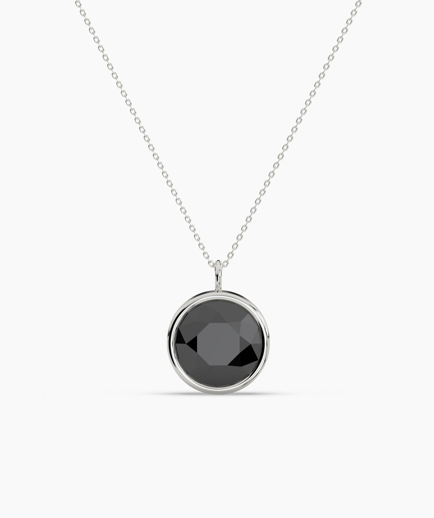 Bezel Set Ruby Solitaire Necklace