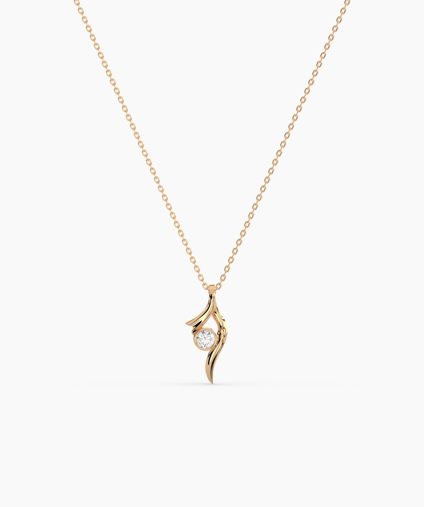 Minimal Ruby Swirl Pendant