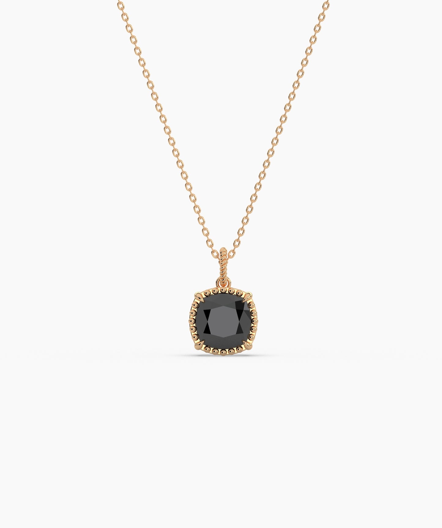 Cushion Cut Sky Blue Birthstone Pendant