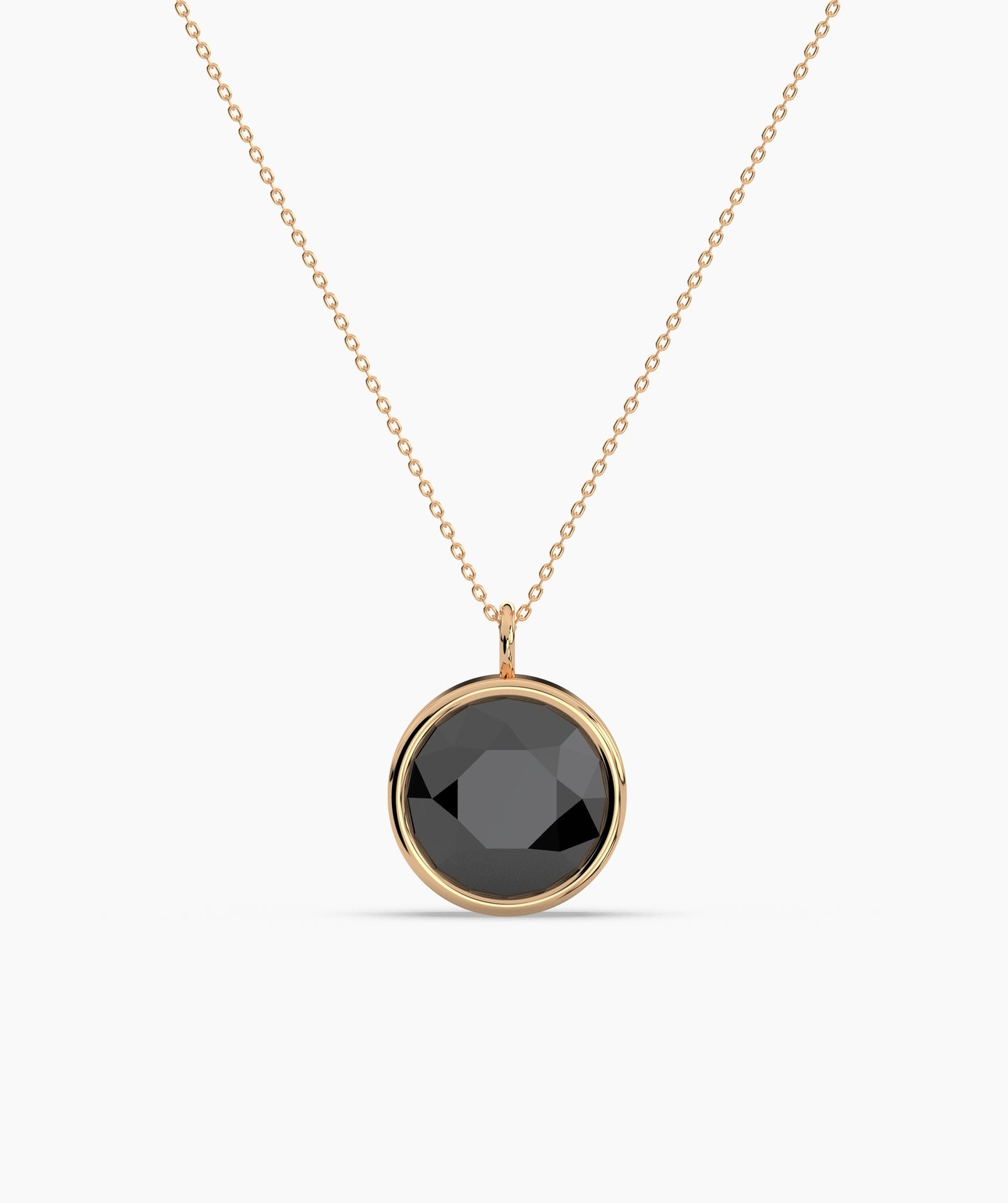 Bezel Set Ruby Solitaire Necklace